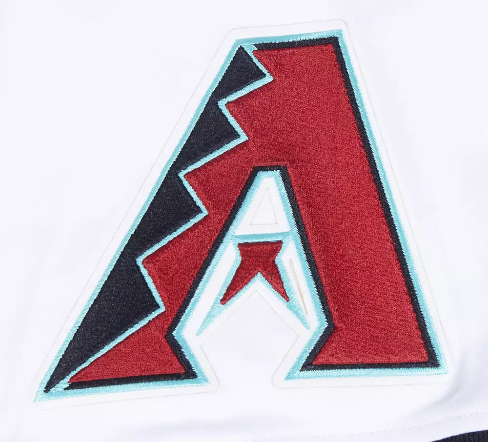 Pro Standard Men's MLB Arizona Diamondbacks Classic Chenille Striped Sleeve Top - WHITE/BLACK