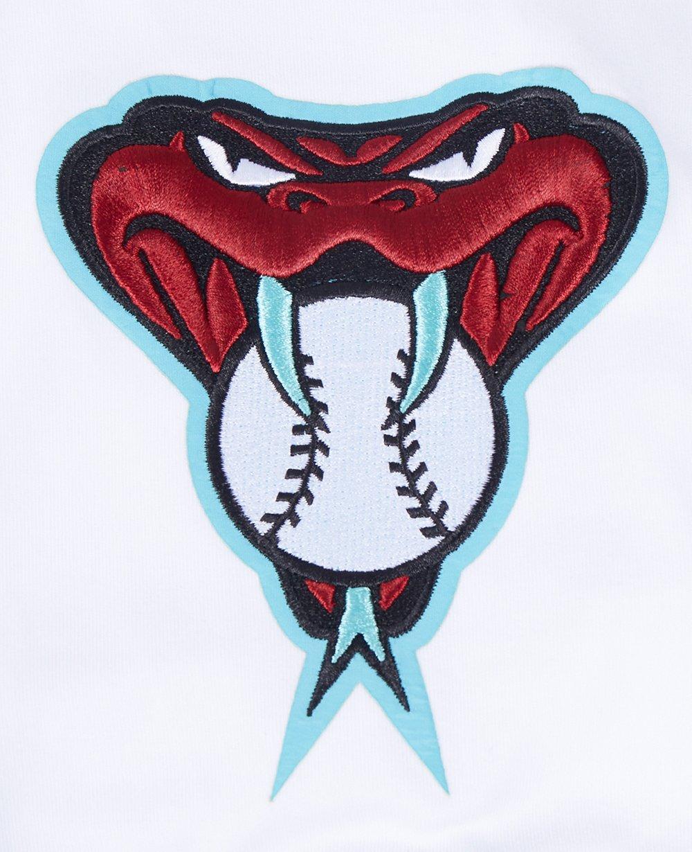 Pro Standard Men's MLB Arizona Diamondbacks Classic Chenille Striped Sleeve Top - WHITE/BLACK Thumbnail View 7