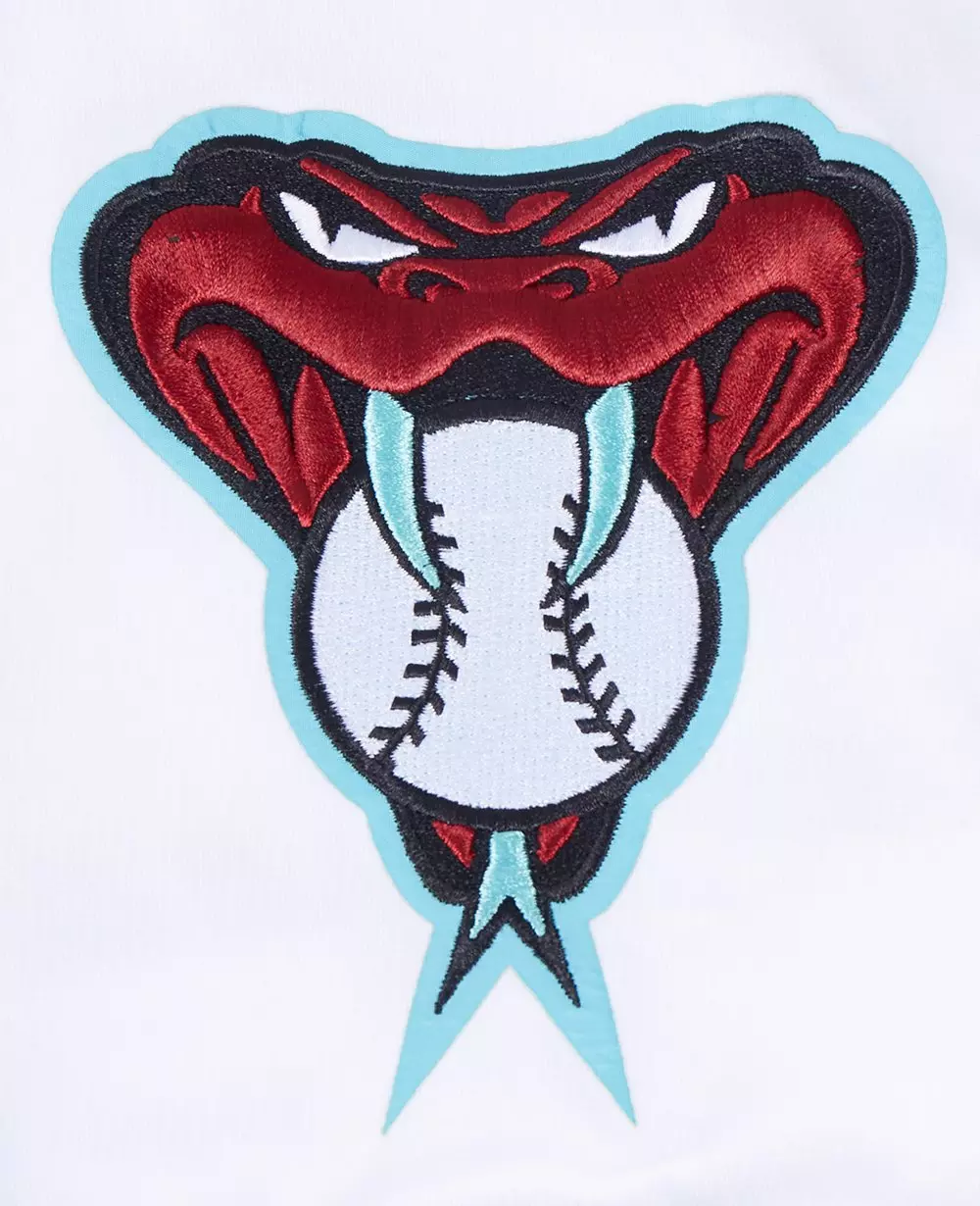 Pro Standard Men's MLB Arizona Diamondbacks Classic Chenille Striped Sleeve Top - WHITE/BLACK