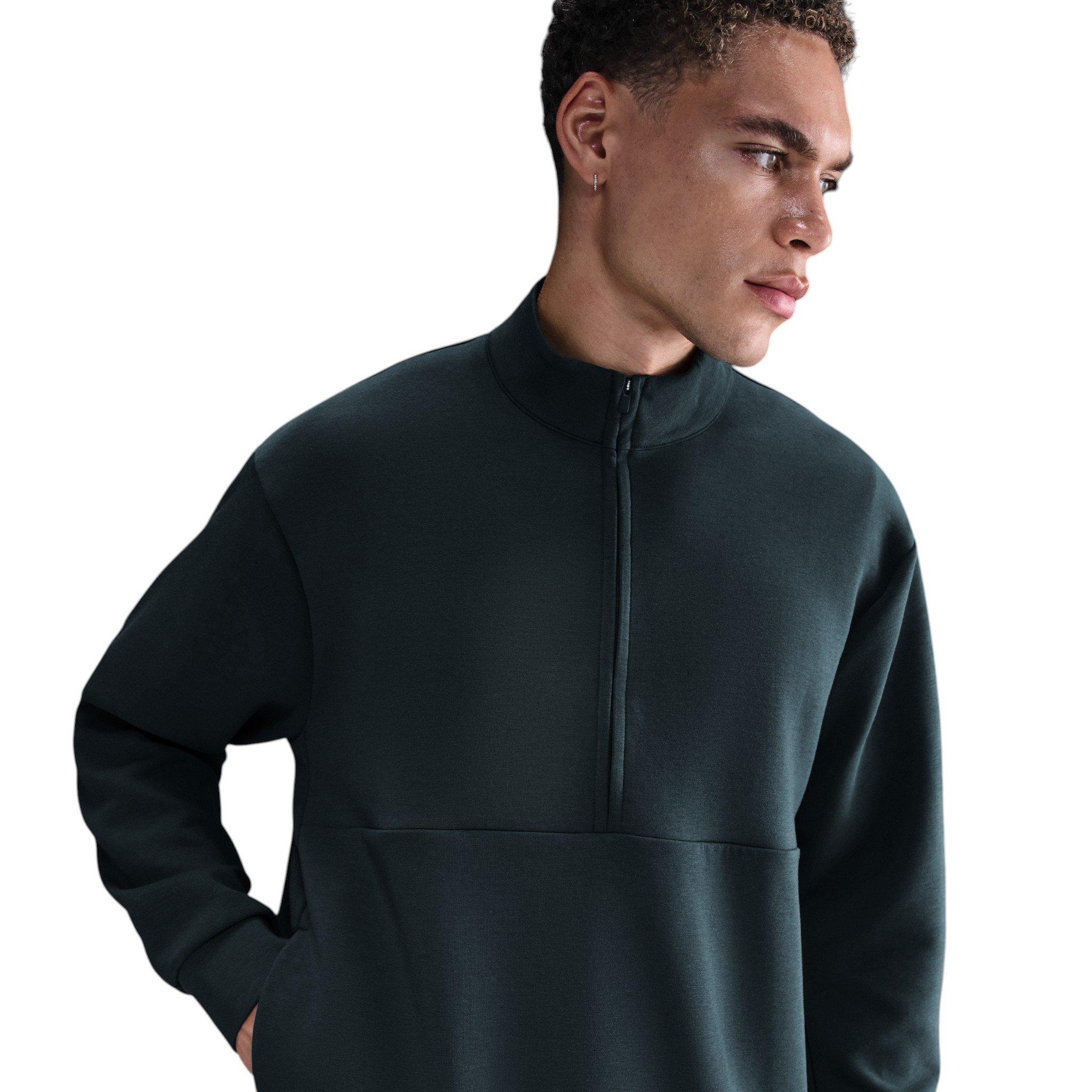 Nike Men's 24.7 ImpossiblySoft Dri-FIT 1/2 Zip Top - Dark Green