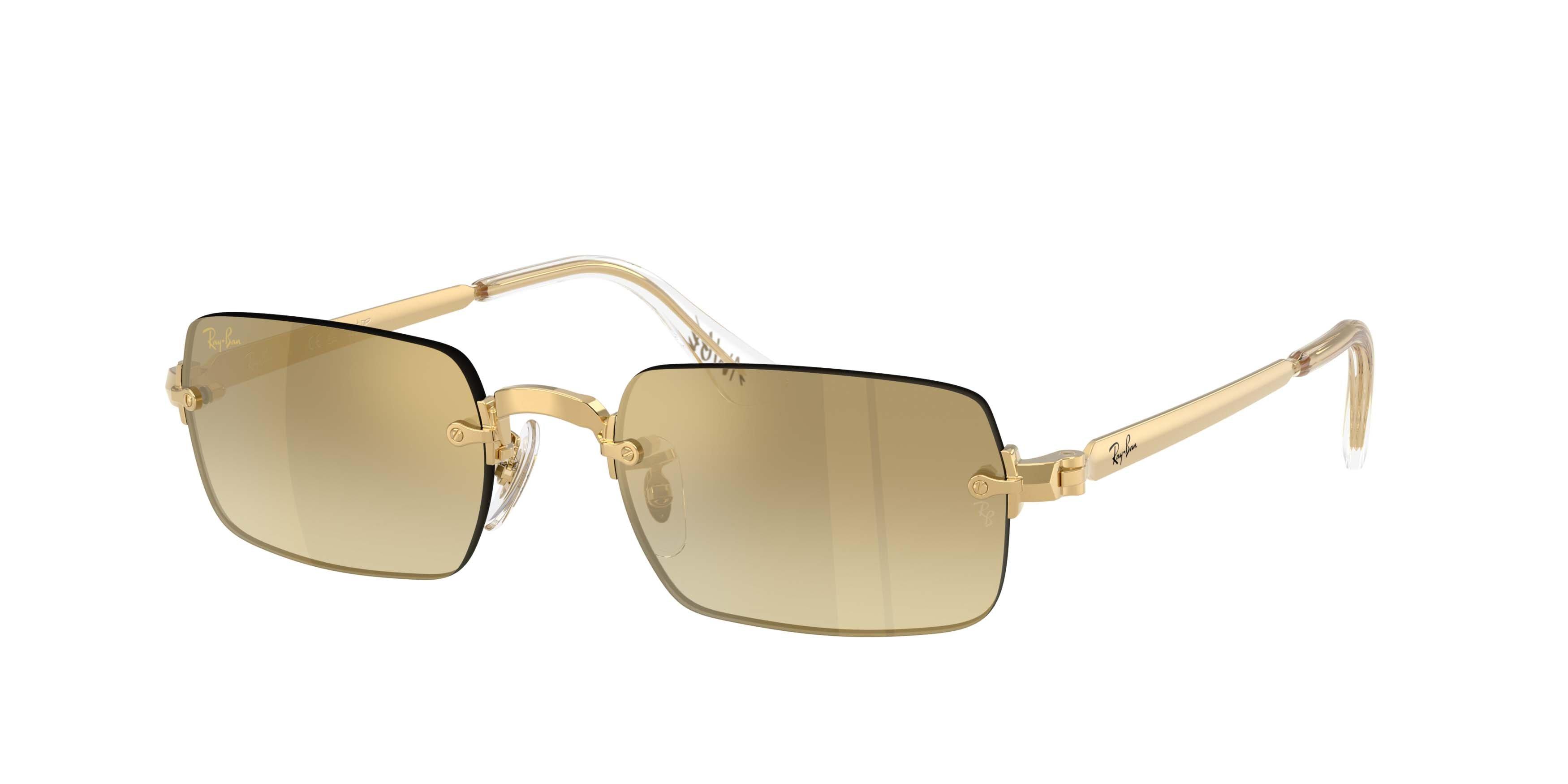 Ray-Ban RB3928 Brown Mirror Gold Gradient Sunglasses &ndash; Polished Arista Gold - GOLD Thumbnail View 1