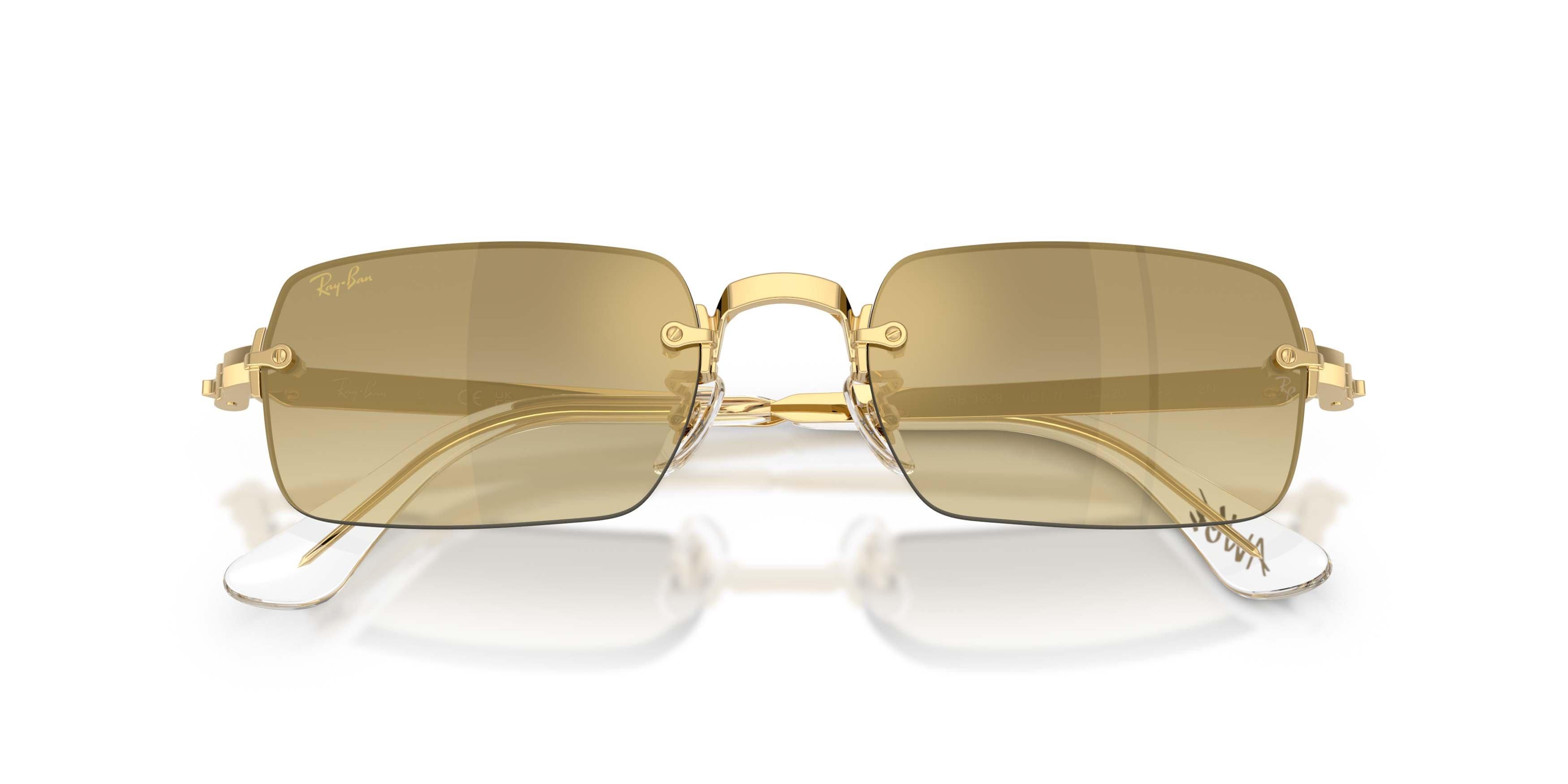 Ray-Ban RB3928 Brown Mirror Gold Gradient Sunglasses &ndash; Polished Arista Gold - GOLD Thumbnail View 5