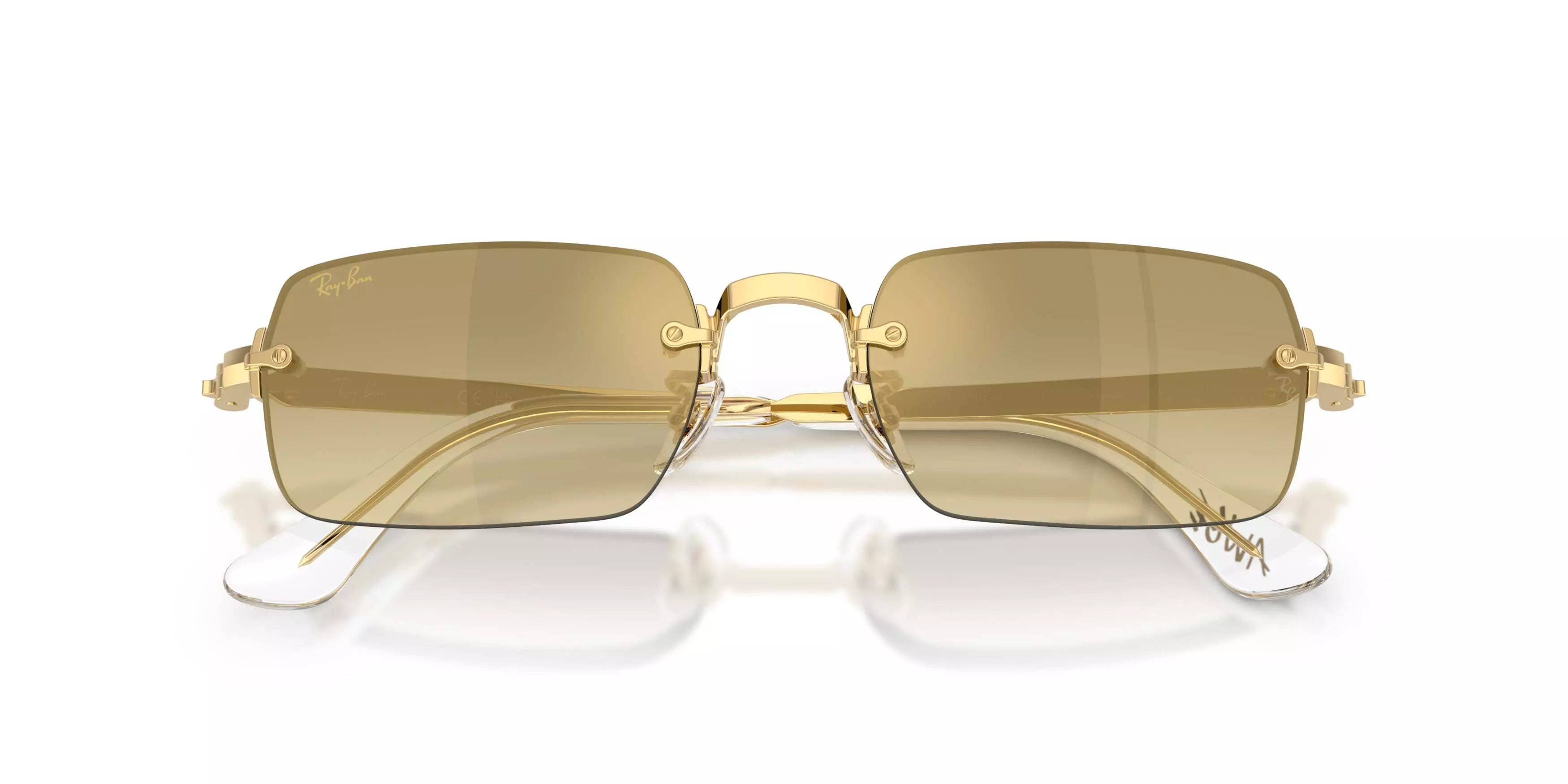 Ray-Ban RB3928 Brown Mirror Gold Gradient Sunglasses &ndash; Polished Arista Gold - GOLD