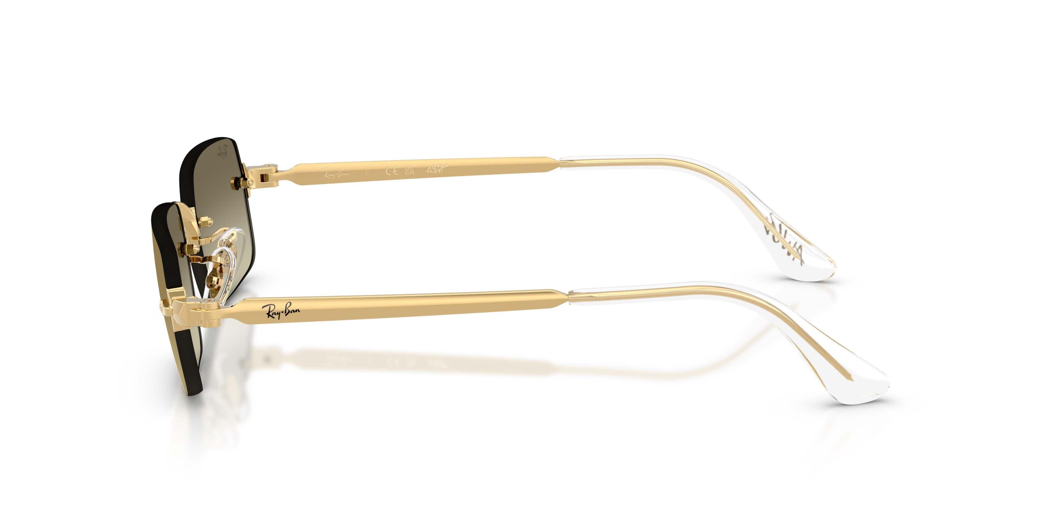 Ray-Ban RB3928 Brown Mirror Gold Gradient Sunglasses &ndash; Polished Arista Gold - GOLD Thumbnail View 6