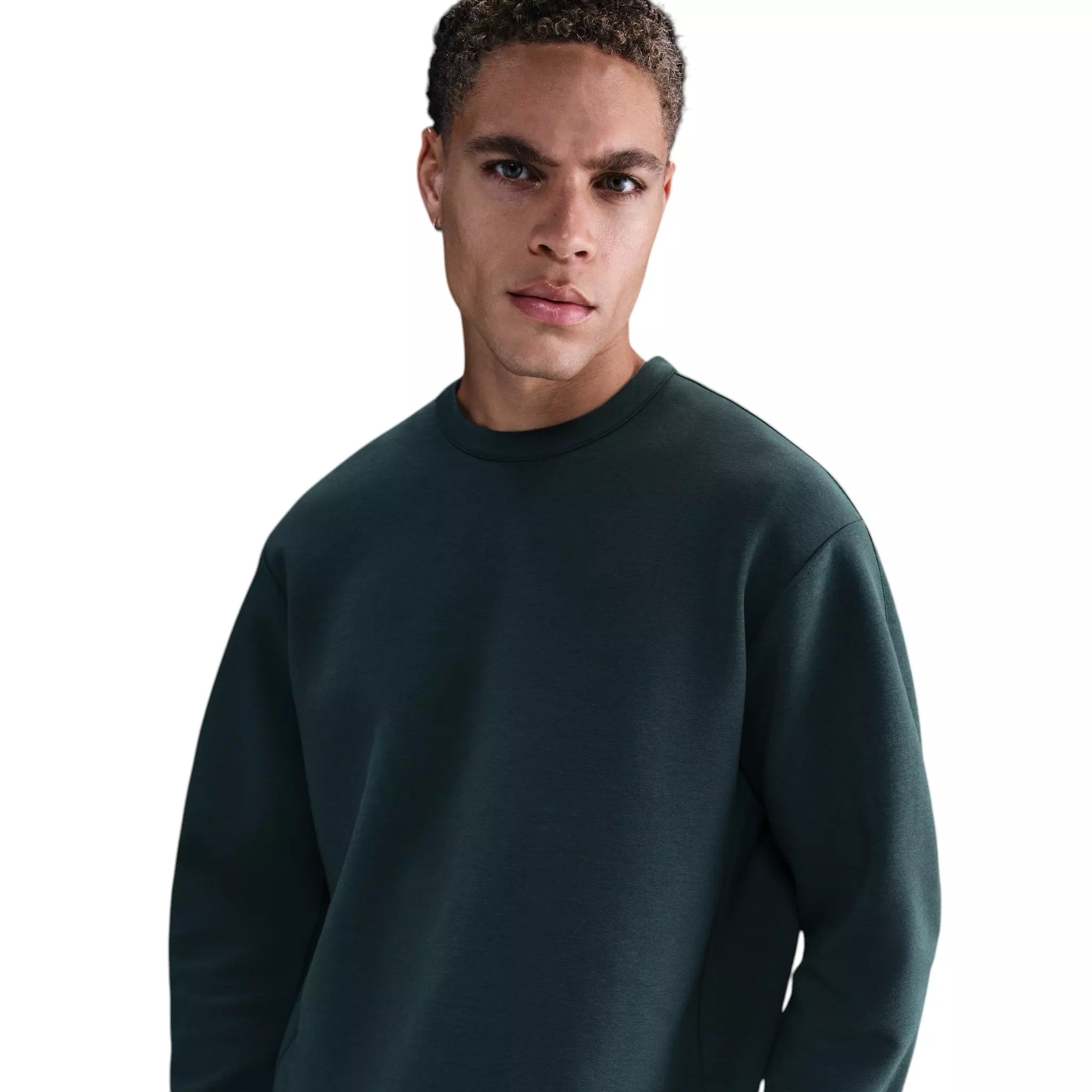 Nike Men's 24.7 ImpossiblySoft Dri-FIT Crew - Dark Green - DARK GREEN