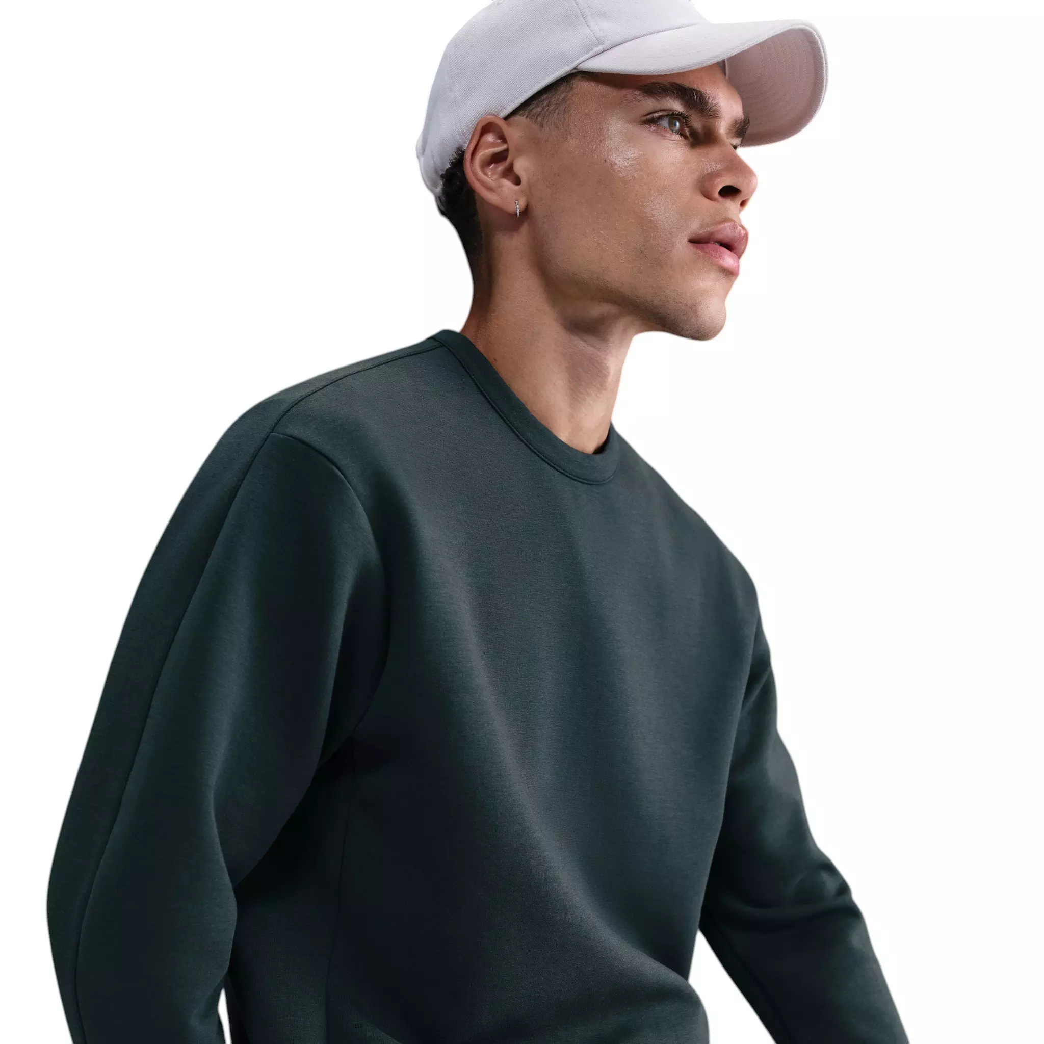 Nike Men's 24.7 ImpossiblySoft Dri-FIT Crew - Dark Green - DARK GREEN