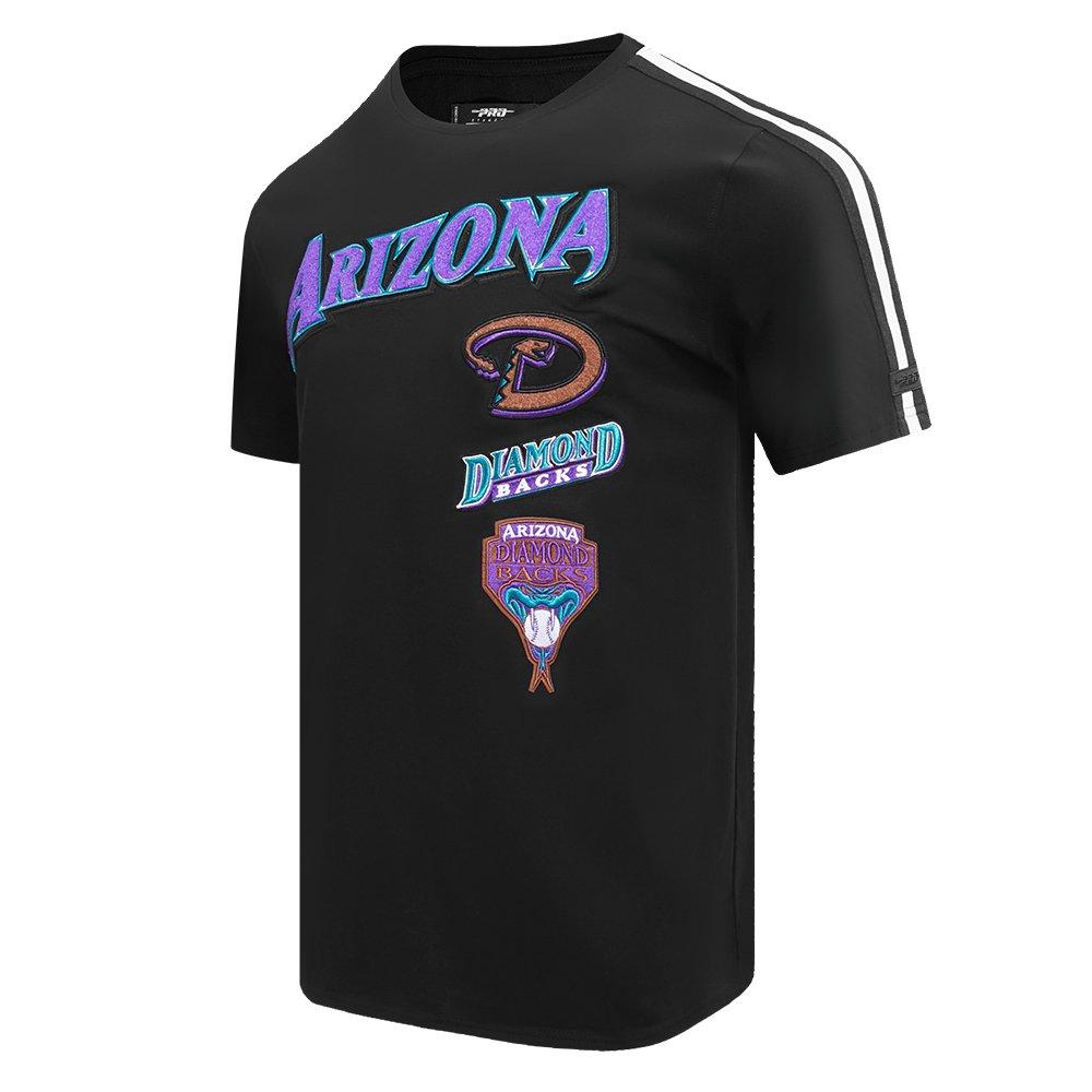 Pro Standard Men's MLB Arizona Diamondbacks Retro Classic Striped Top - BLACK Thumbnail View 3