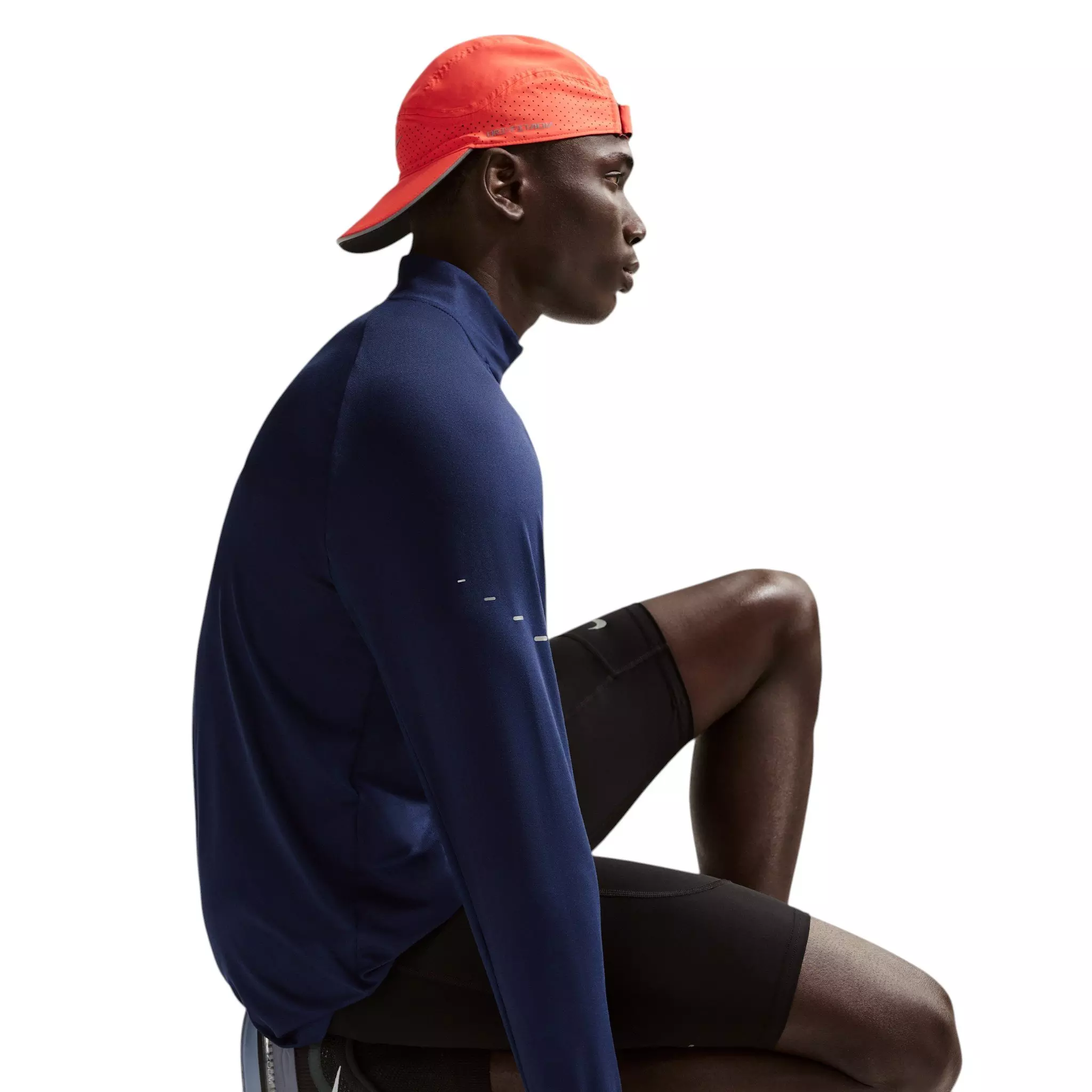 Nike Men's Stride Dri-FIT 1/2 Zip Running Mid Layer - Navy - NAVY