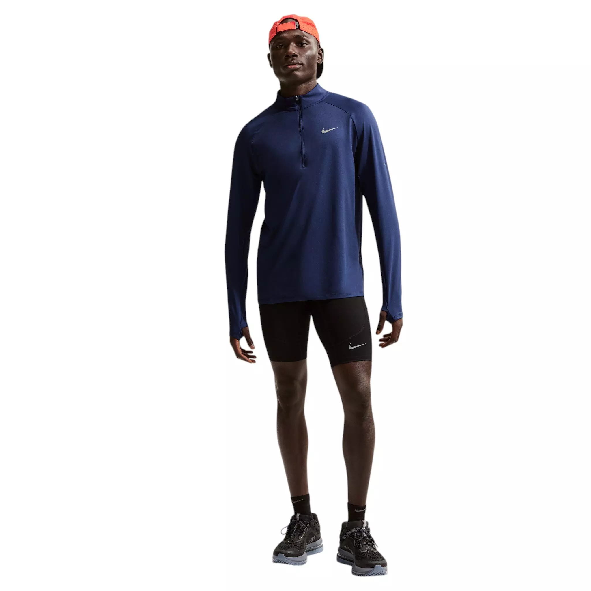 Nike Men's Stride Dri-FIT 1/2 Zip Running Mid Layer - Navy - NAVY