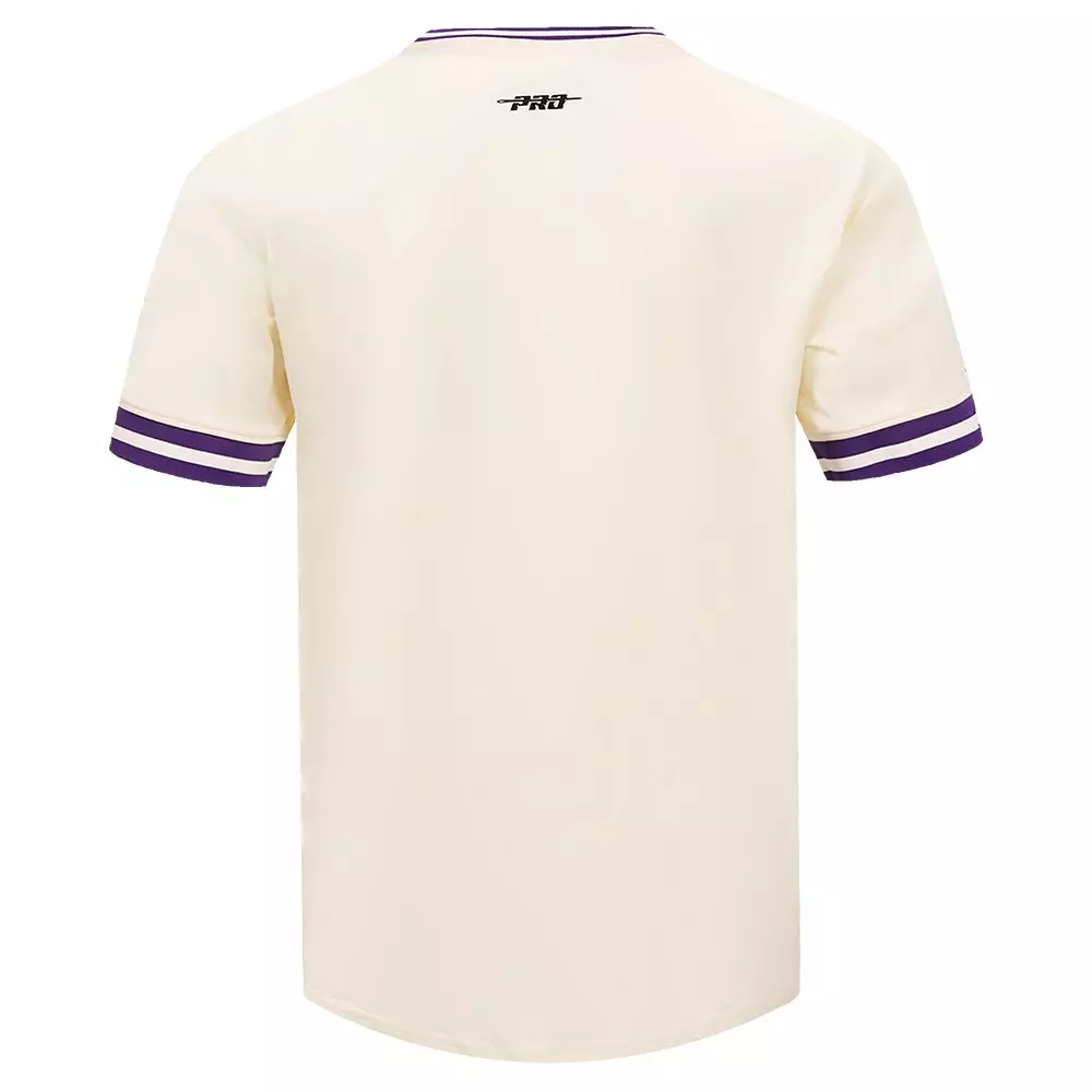 Pro Standard Men's MLB Arizona Diamondbacks Retro Classic Top - Eggshell/Purple - EGGSHELL/PURPLE