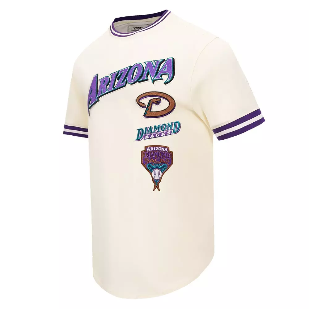 Pro Standard Men's MLB Arizona Diamondbacks Retro Classic Top - Eggshell/Purple - EGGSHELL/PURPLE