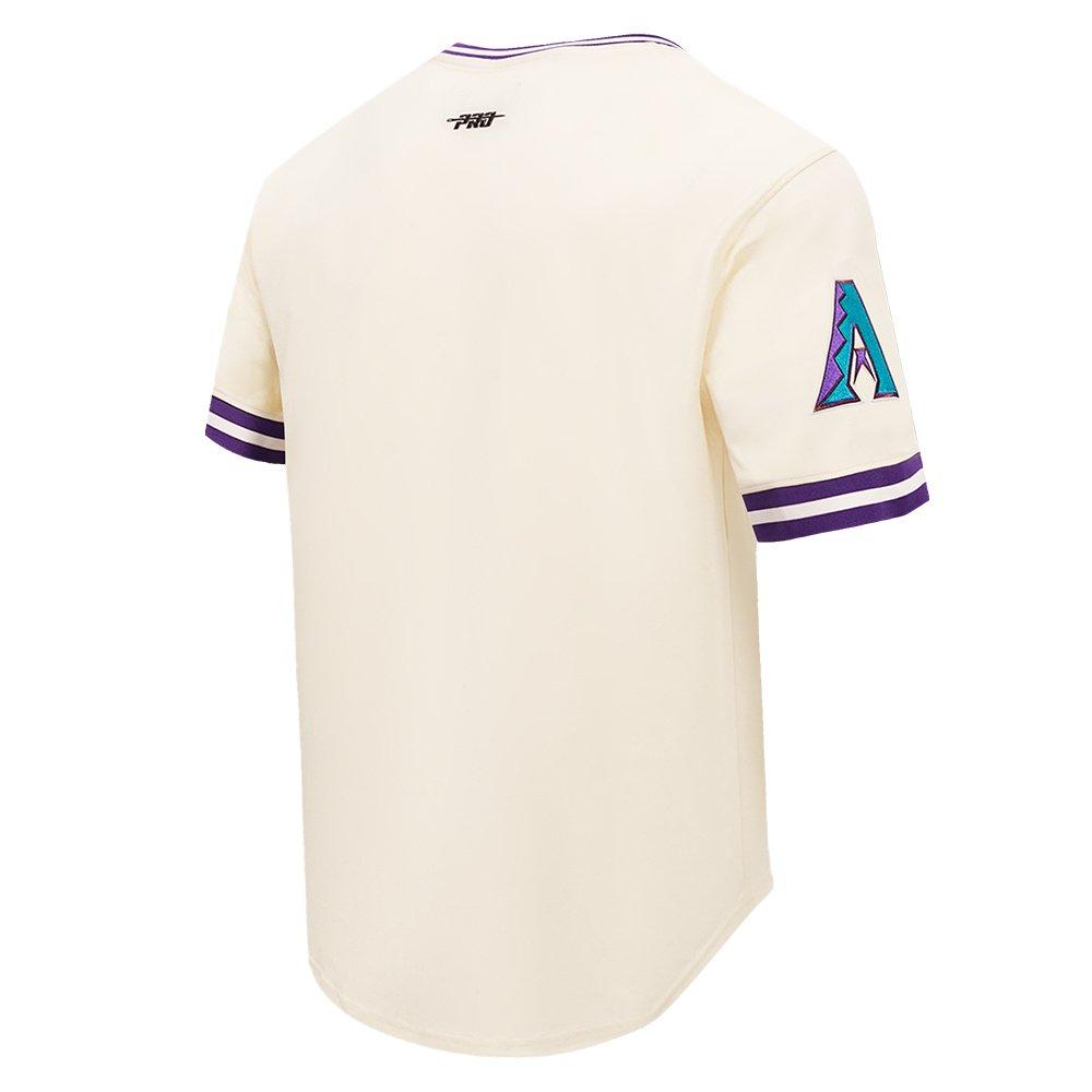 Pro Standard Men's MLB Arizona Diamondbacks Retro Classic Top - Eggshell/Purple - EGGSHELL/PURPLE Thumbnail View 4