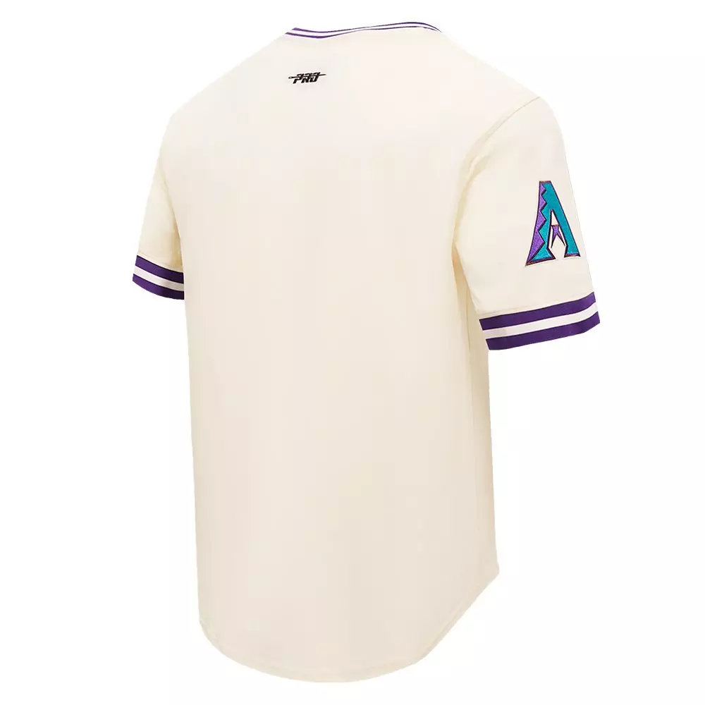 Pro Standard Men's MLB Arizona Diamondbacks Retro Classic Top - Eggshell/Purple - EGGSHELL/PURPLE