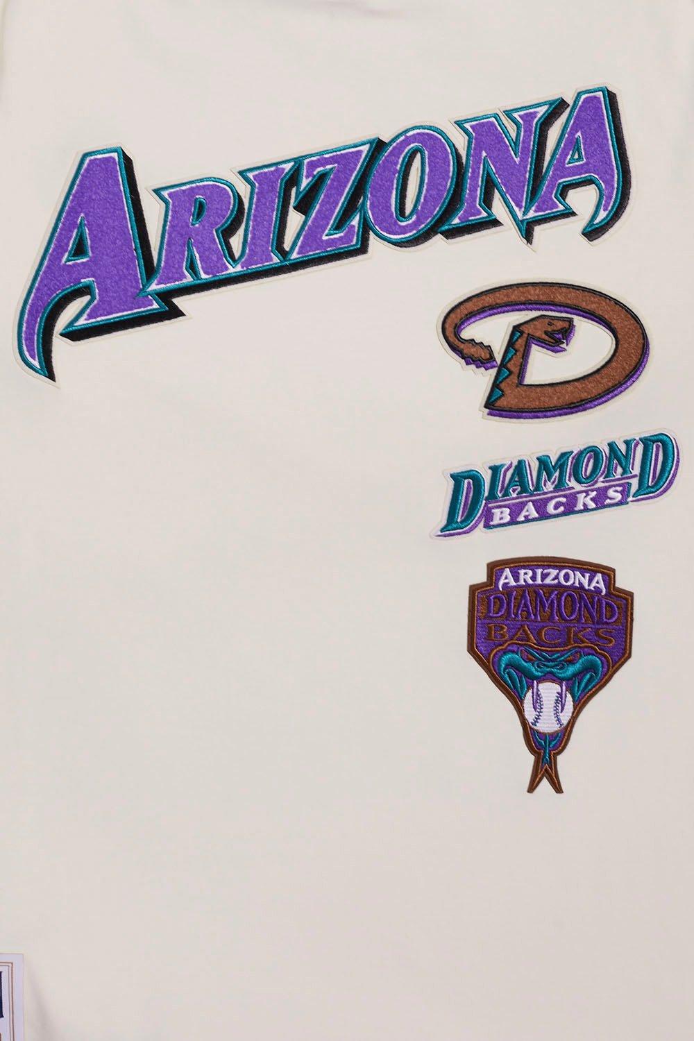 Pro Standard Men's MLB Arizona Diamondbacks Retro Classic Top - Eggshell/Purple - EGGSHELL/PURPLE Thumbnail View 5