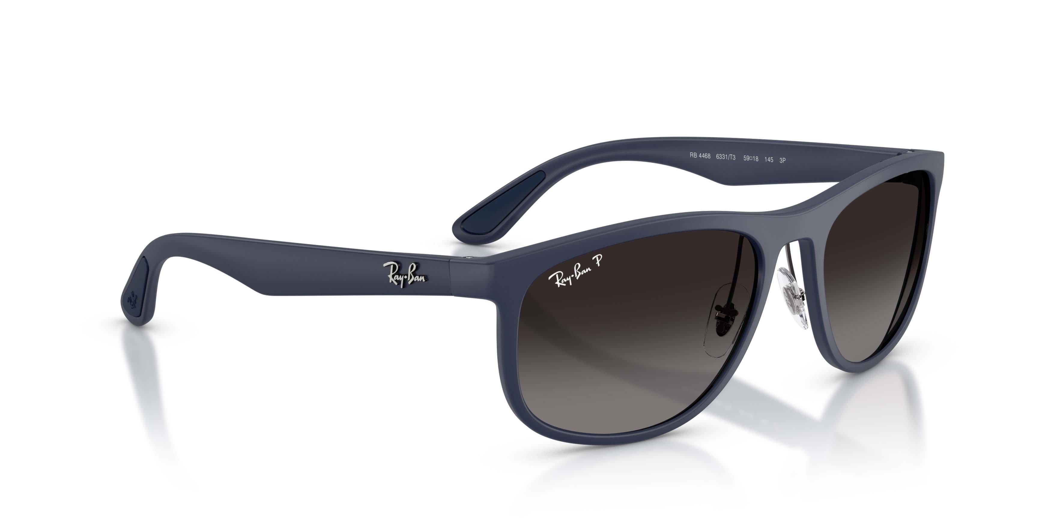 Ray-Ban RB4468 Liteforce Grey Gradient Polarized Sunglasses &ndash; Matte Sand Dark Blue - BLUE/GREY Thumbnail View 3