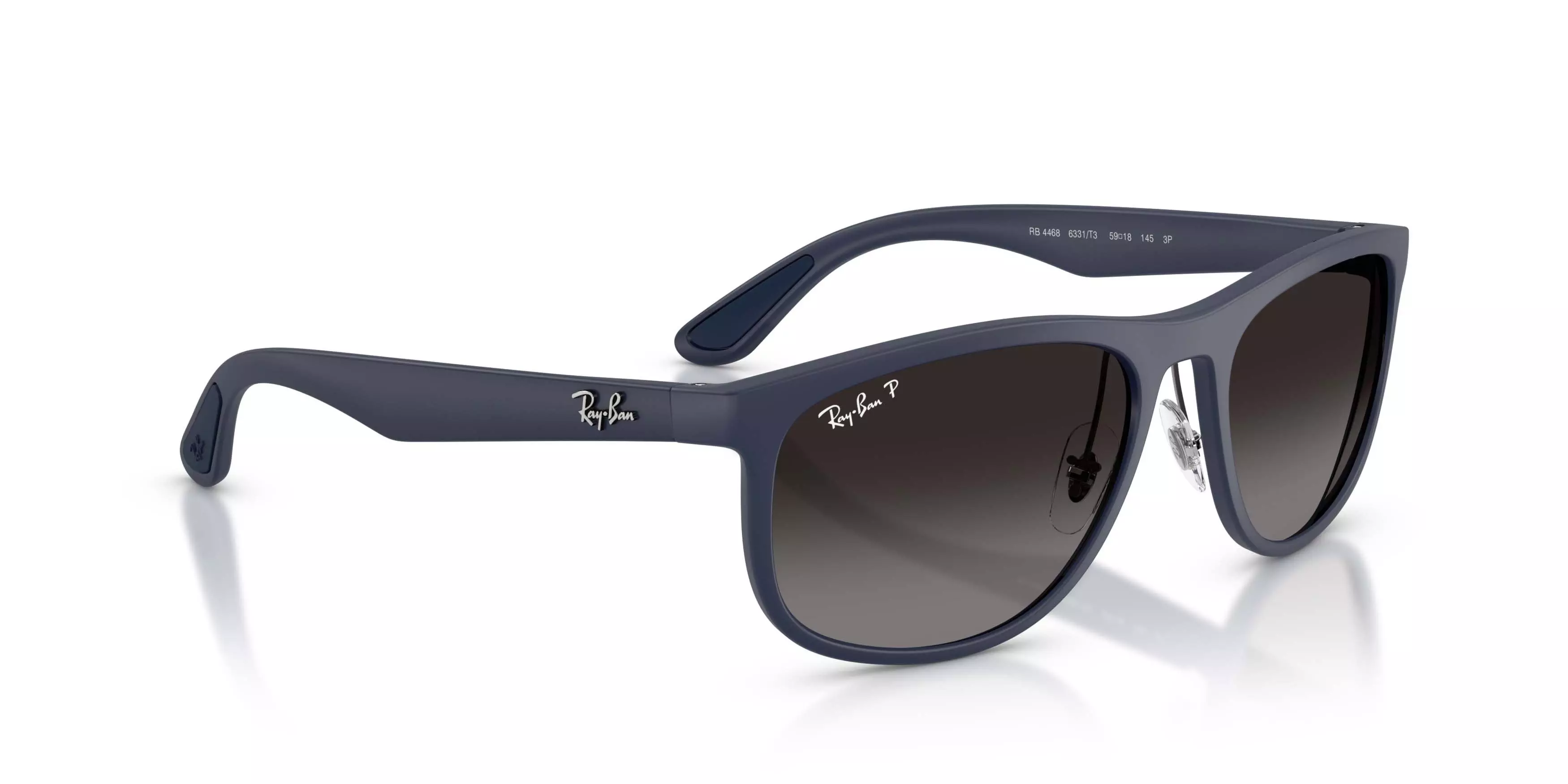 Ray-Ban RB4468 Liteforce Grey Gradient Polarized Sunglasses &ndash; Matte Sand Dark Blue - BLUE/GREY