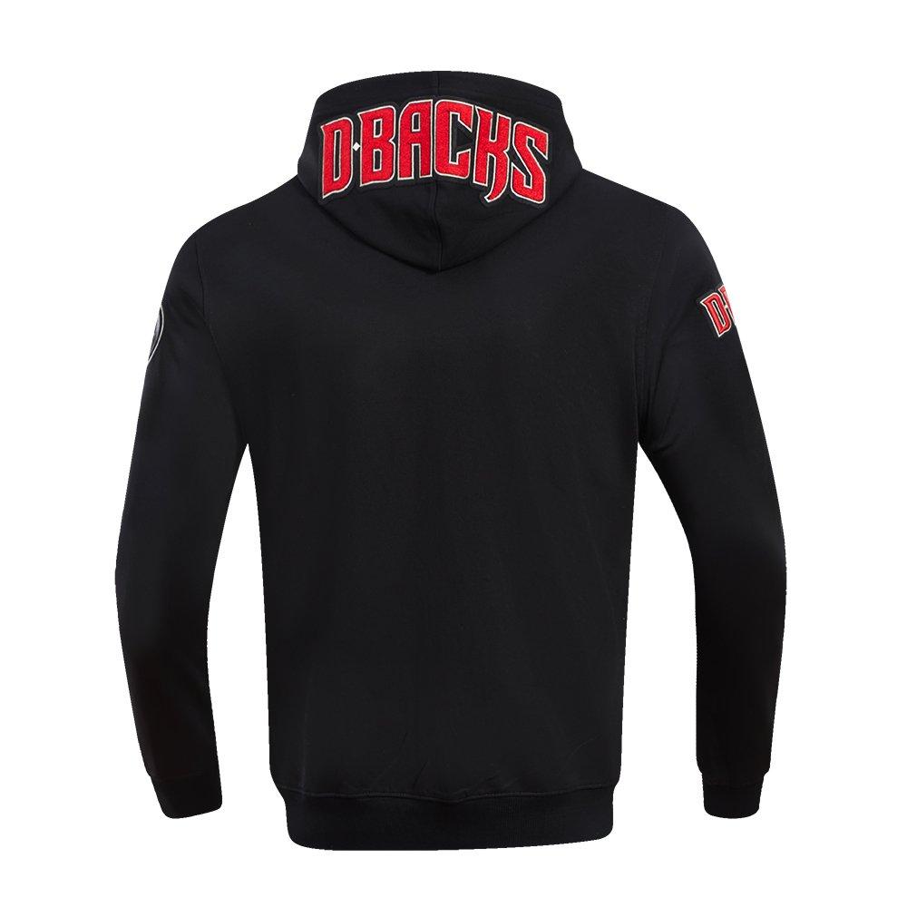 Pro Standard Men's MLB Arizona Diamondbacks Classic Chenille Full Zip Hooded Jacket - BLACK Thumbnail View 2