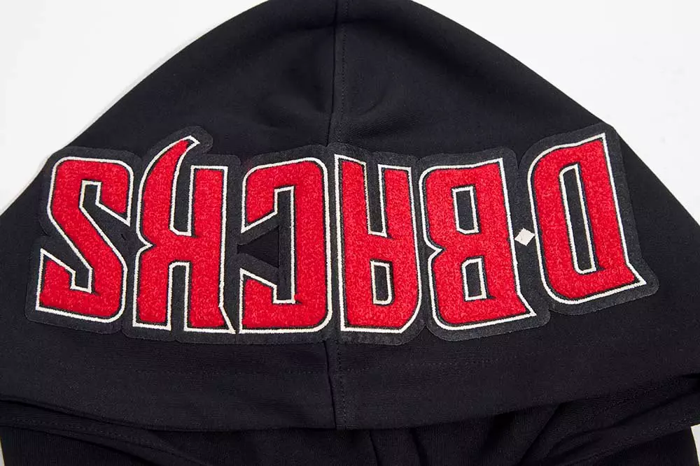 Pro Standard Men's MLB Arizona Diamondbacks Classic Chenille Full Zip Hooded Jacket - BLACK