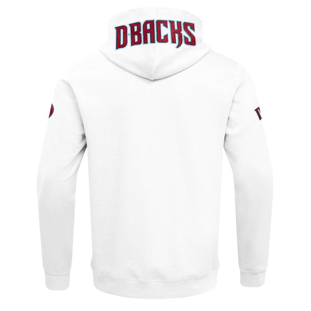 Pro Standard Men's MLB Arizona Diamondbacks Classic Chenille Full Zip Hooded Jacket - WHITE Thumbnail View 2