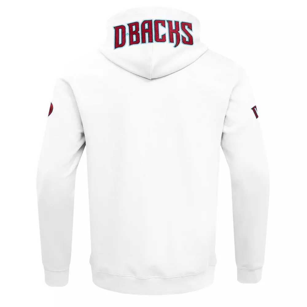 Pro Standard Men's MLB Arizona Diamondbacks Classic Chenille Full Zip Hooded Jacket - WHITE