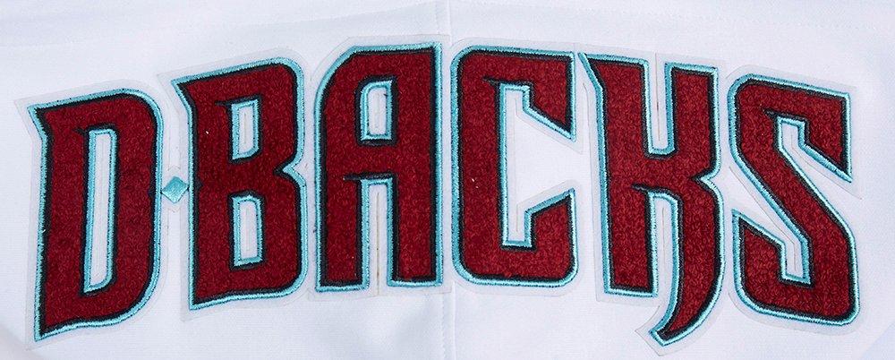 Pro Standard Men's MLB Arizona Diamondbacks Classic Chenille Full Zip Hooded Jacket - WHITE Thumbnail View 5