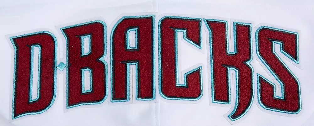 Pro Standard Men's MLB Arizona Diamondbacks Classic Chenille Full Zip Hooded Jacket - WHITE