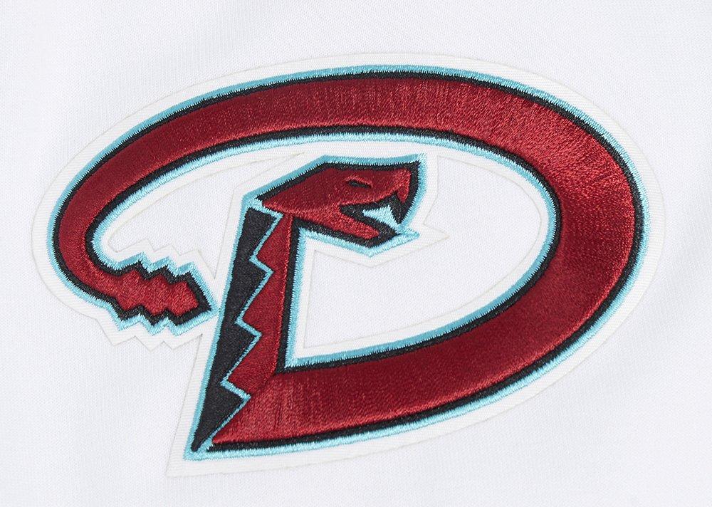 Pro Standard Men's MLB Arizona Diamondbacks Classic Chenille Full Zip Hooded Jacket - WHITE Thumbnail View 8