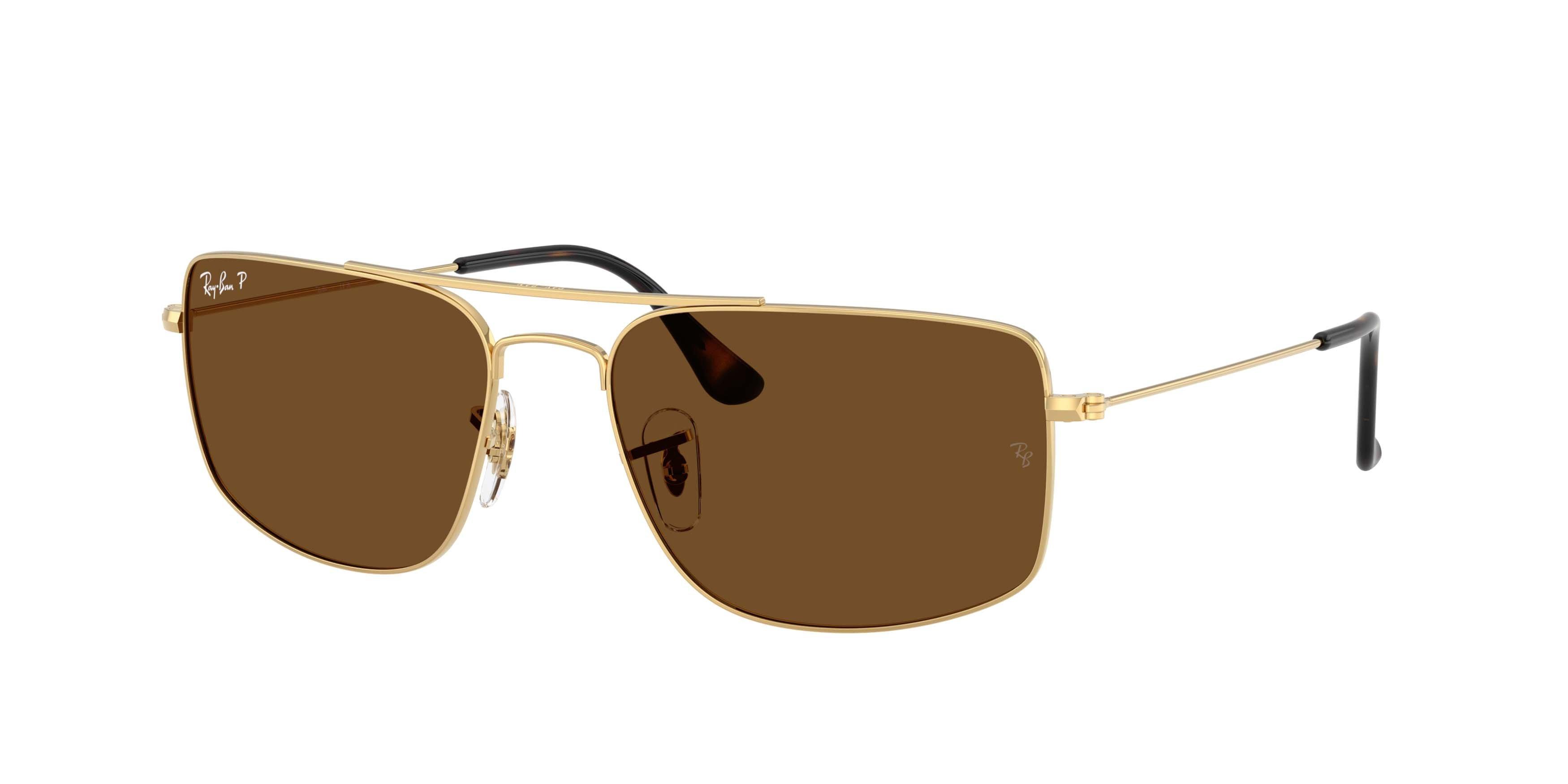 Ray-Ban Explorer III Brown Polarized Sunglasses &ndash; Polished Arista Gold - GOLD/BROWN Thumbnail View 1