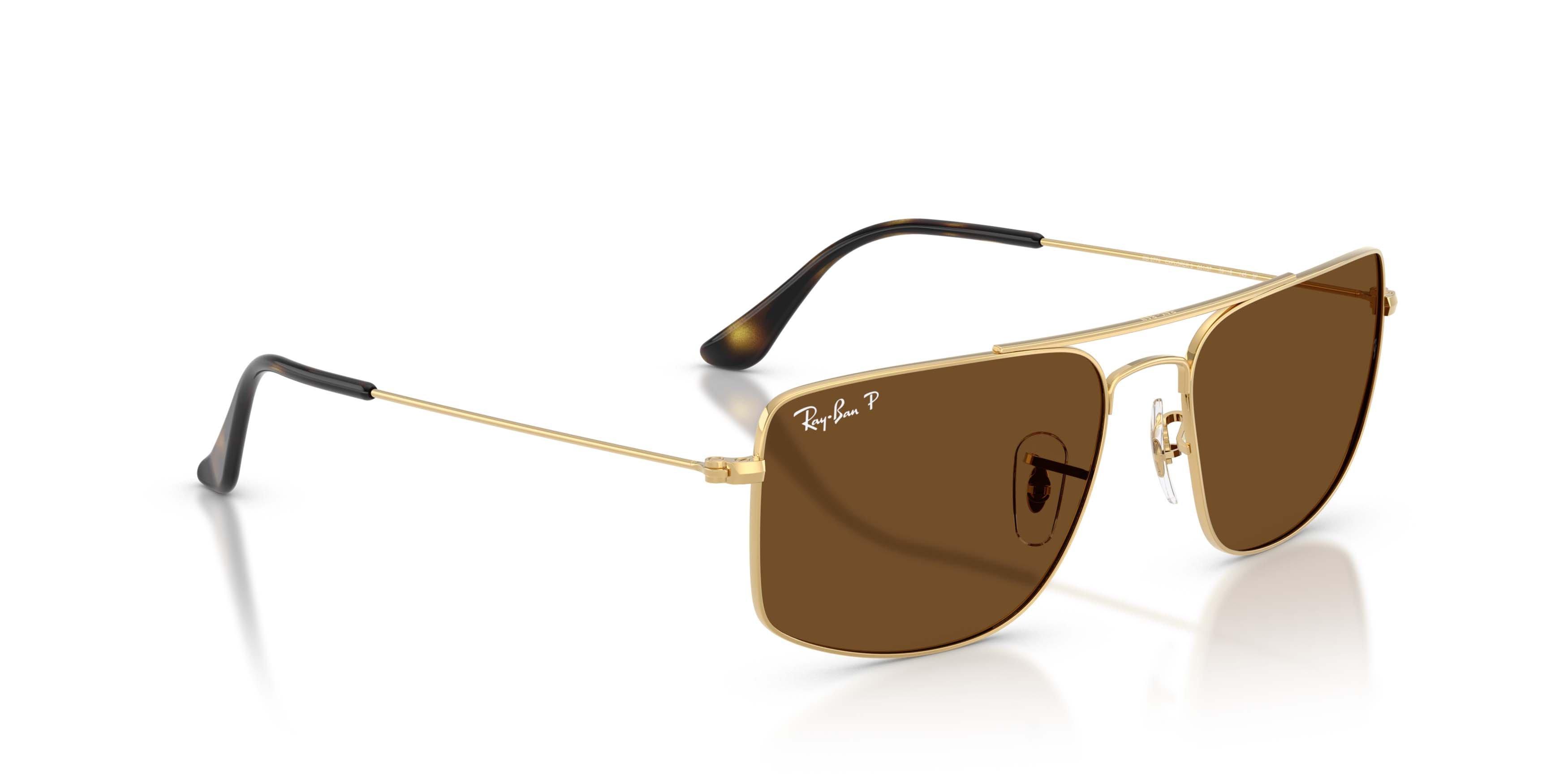 Ray-Ban Explorer III Brown Polarized Sunglasses &ndash; Polished Arista Gold - GOLD/BROWN Thumbnail View 3