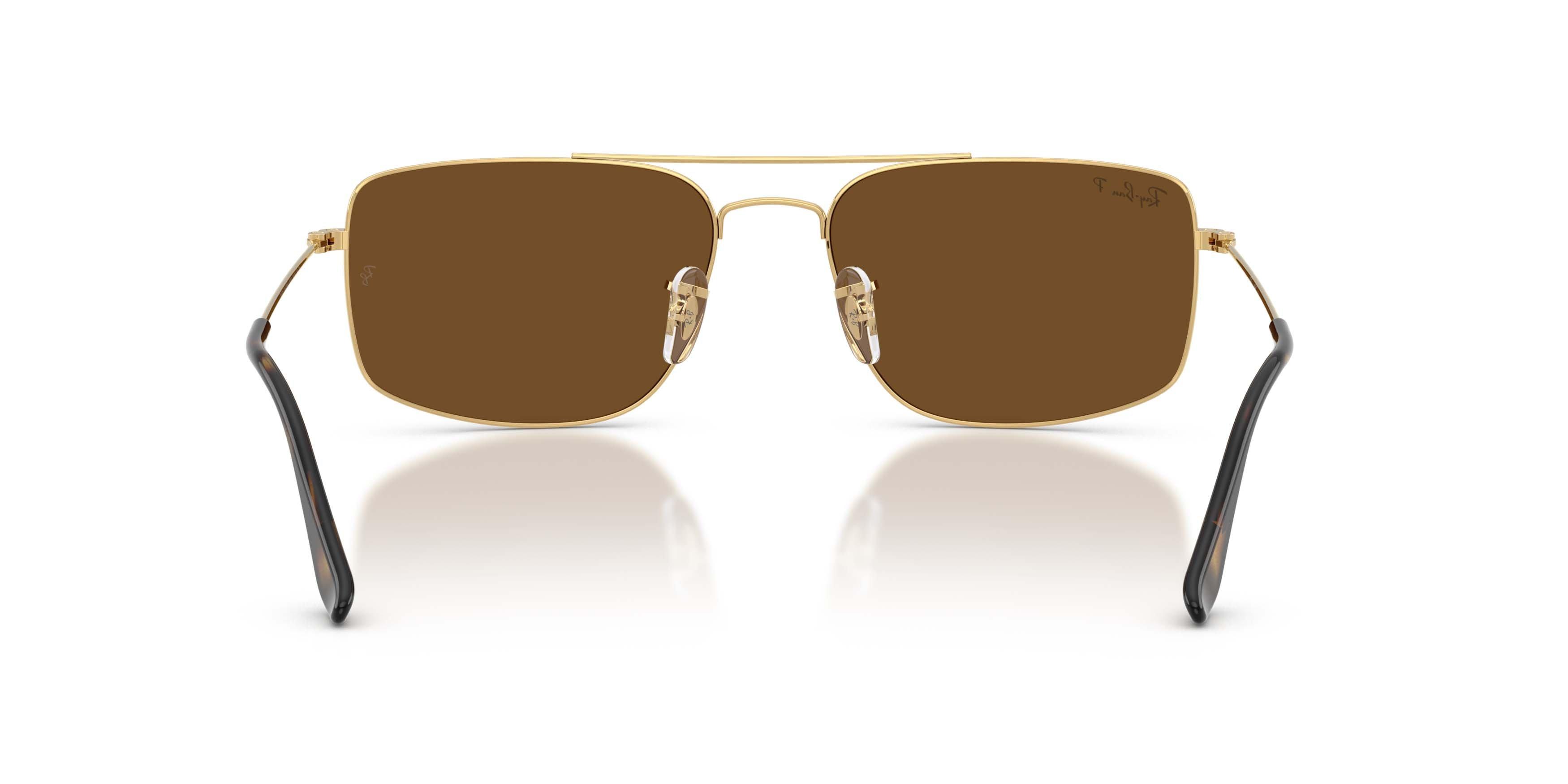 Ray-Ban Explorer III Brown Polarized Sunglasses &ndash; Polished Arista Gold - GOLD/BROWN Thumbnail View 4