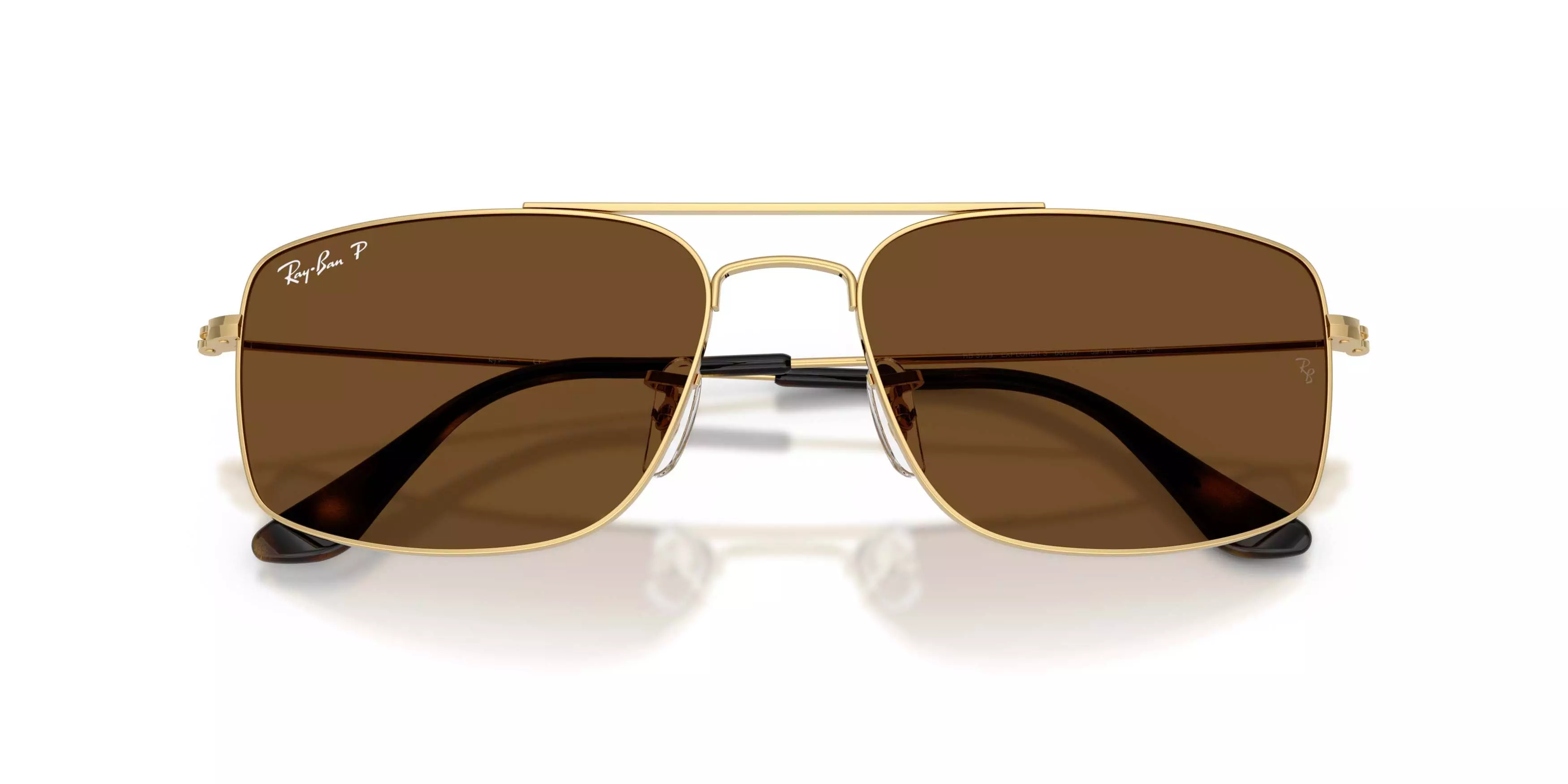 Ray-Ban Explorer III Brown Polarized Sunglasses &ndash; Polished Arista Gold - GOLD/BROWN