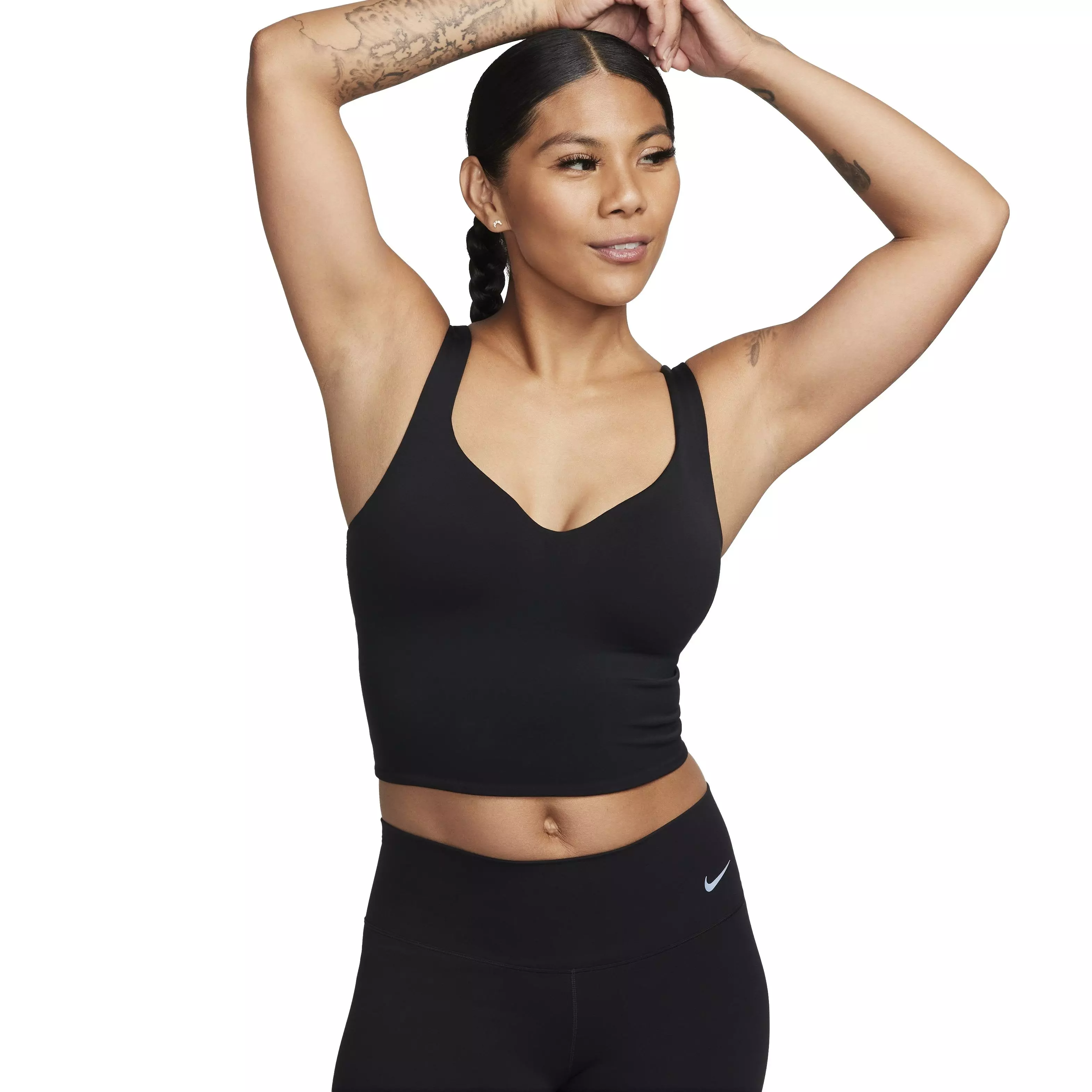 Nike Women's Alate Medium-Support Padded Sports Bra Tank - BLACK