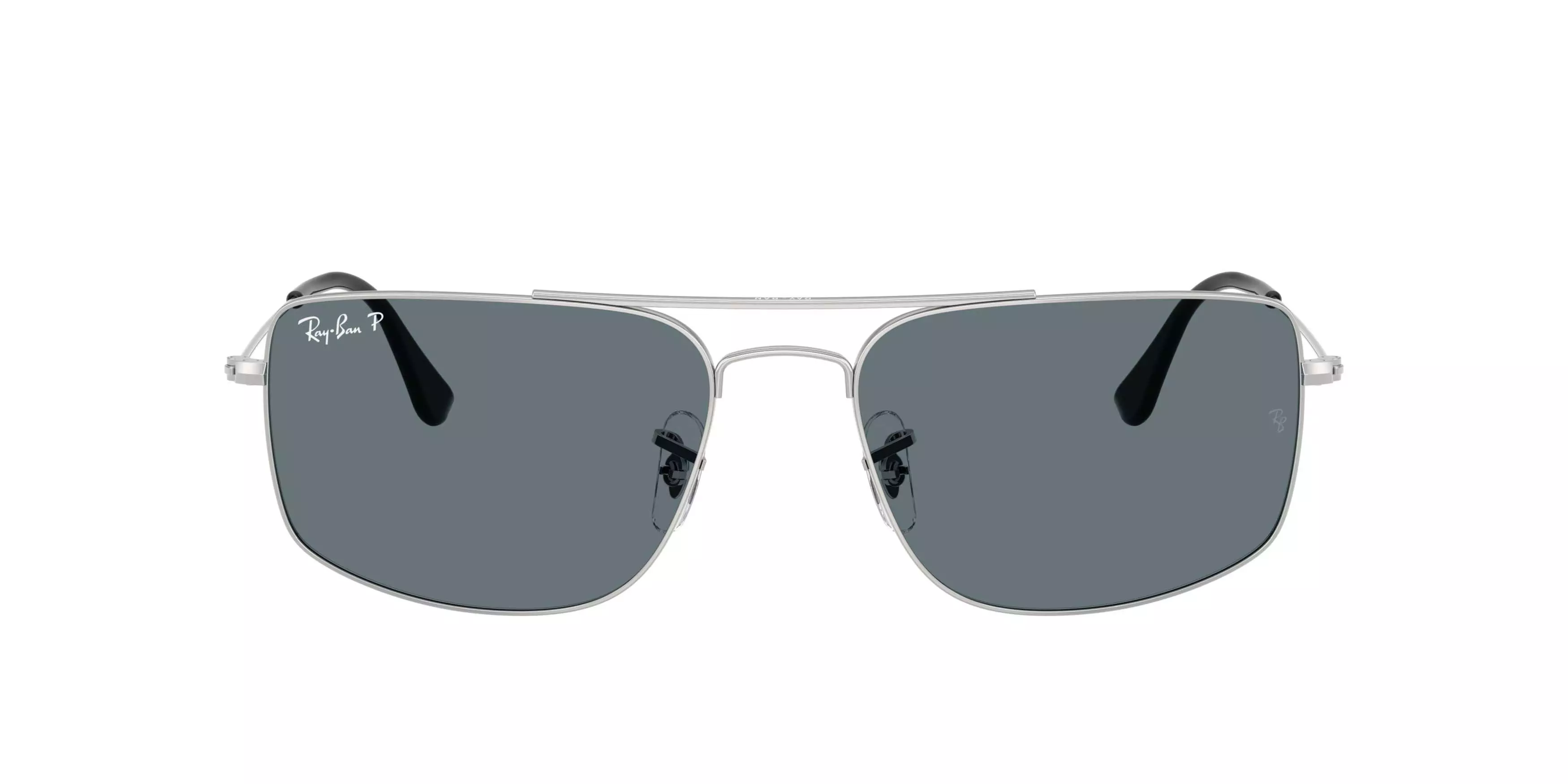 Ray-Ban Explorer III Dark Blue Polar Sunglasses &ndash; Polished Silver - SILVER/BLUE