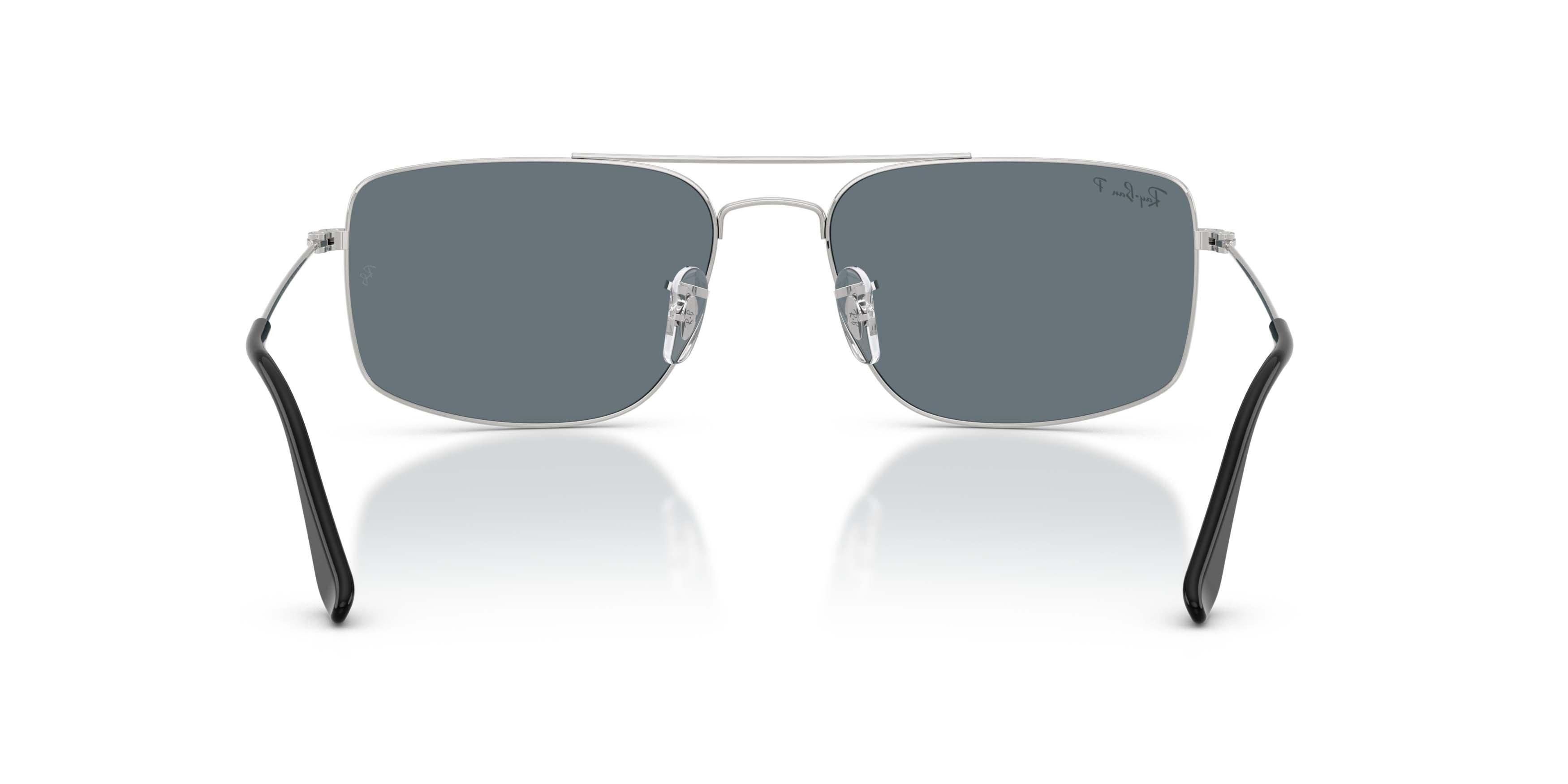 Ray-Ban Explorer III Dark Blue Polar Sunglasses &ndash; Polished Silver - SILVER/BLUE Thumbnail View 4