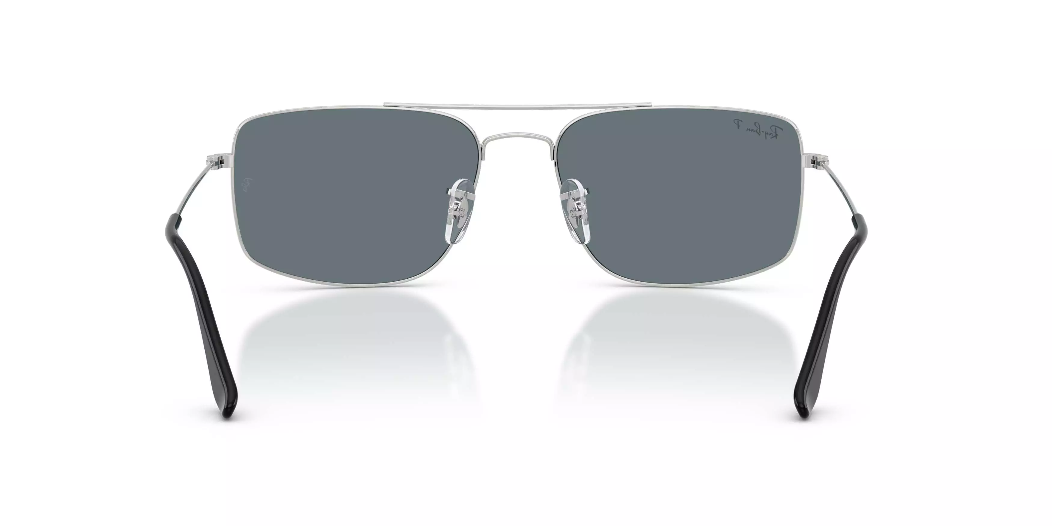 Ray-Ban Explorer III Dark Blue Polar Sunglasses &ndash; Polished Silver - SILVER/BLUE