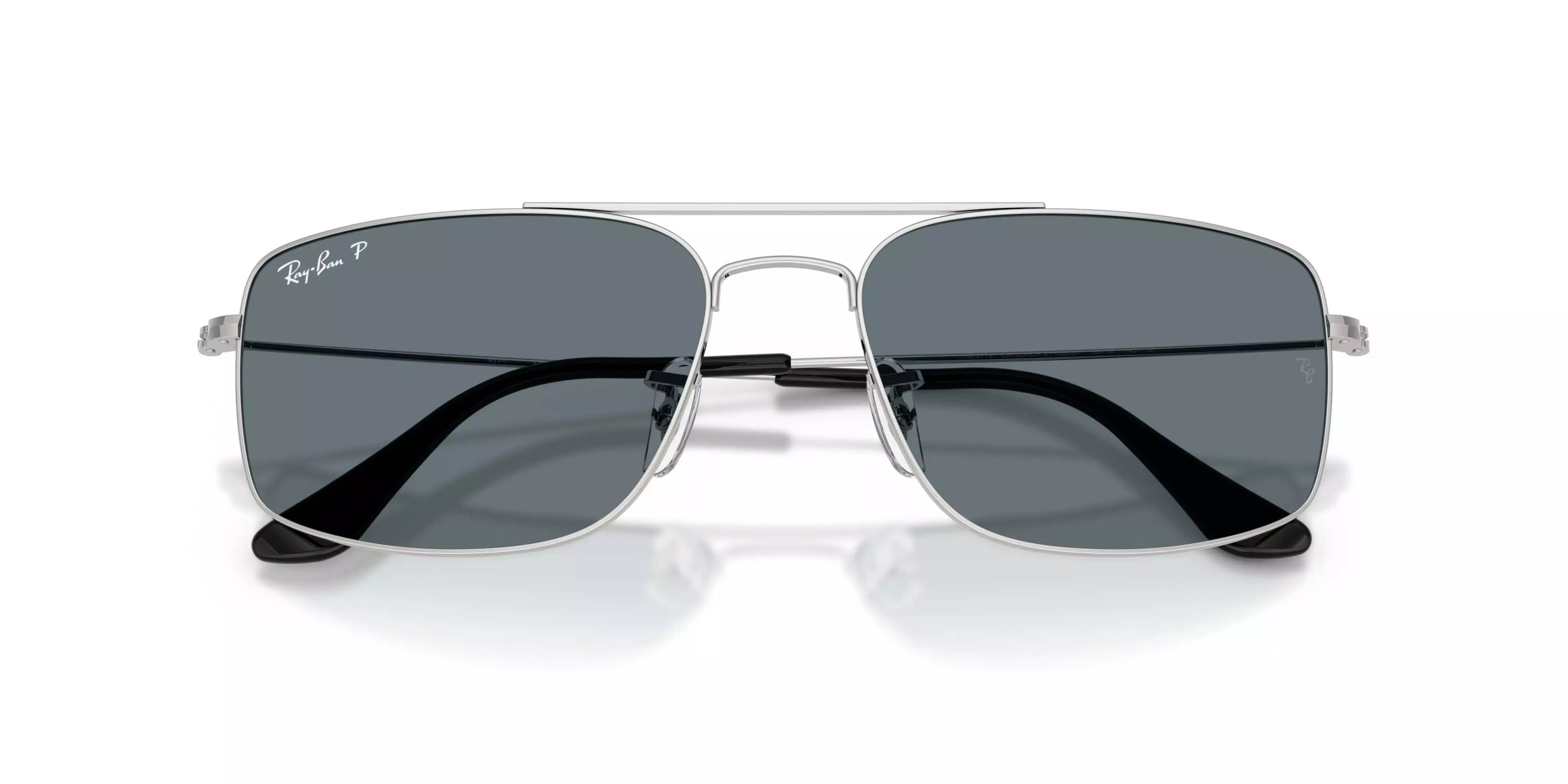 Ray-Ban Explorer III Dark Blue Polar Sunglasses &ndash; Polished Silver - SILVER/BLUE