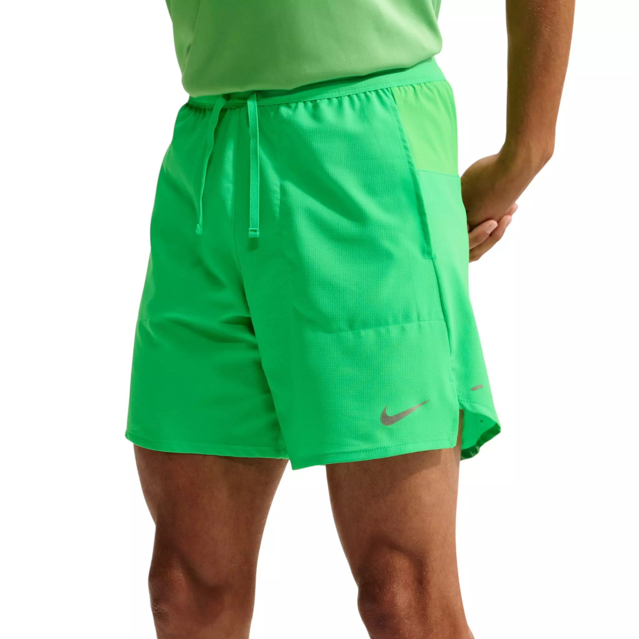 Nike Men's Stride Dri-FIT 7" 2-in-1 Running Shorts - Green - GREEN