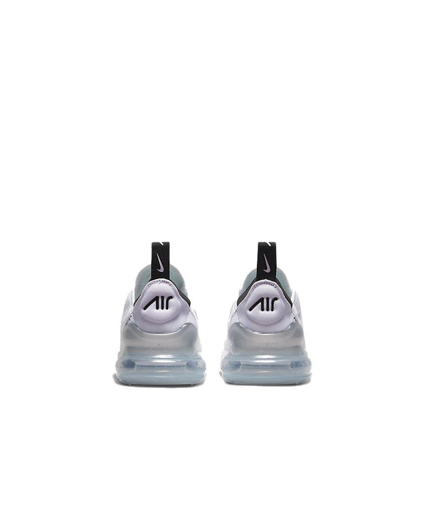Nike Air Max 270 "White/Pure Violet/Metallic Silver" Preschool Boys' Shoe - WHITE Thumbnail View 5