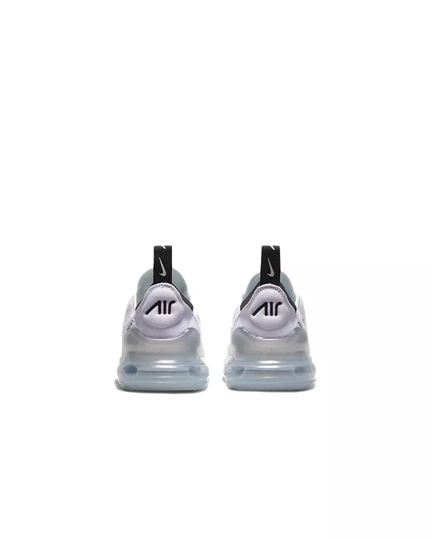 Nike Air Max 270 "White/Pure Violet/Metallic Silver" Preschool Boys' Shoe - WHITE