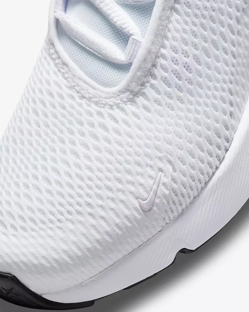 Nike Air Max 270 "White/Pure Violet/Metallic Silver" Preschool Boys' Shoe - WHITE