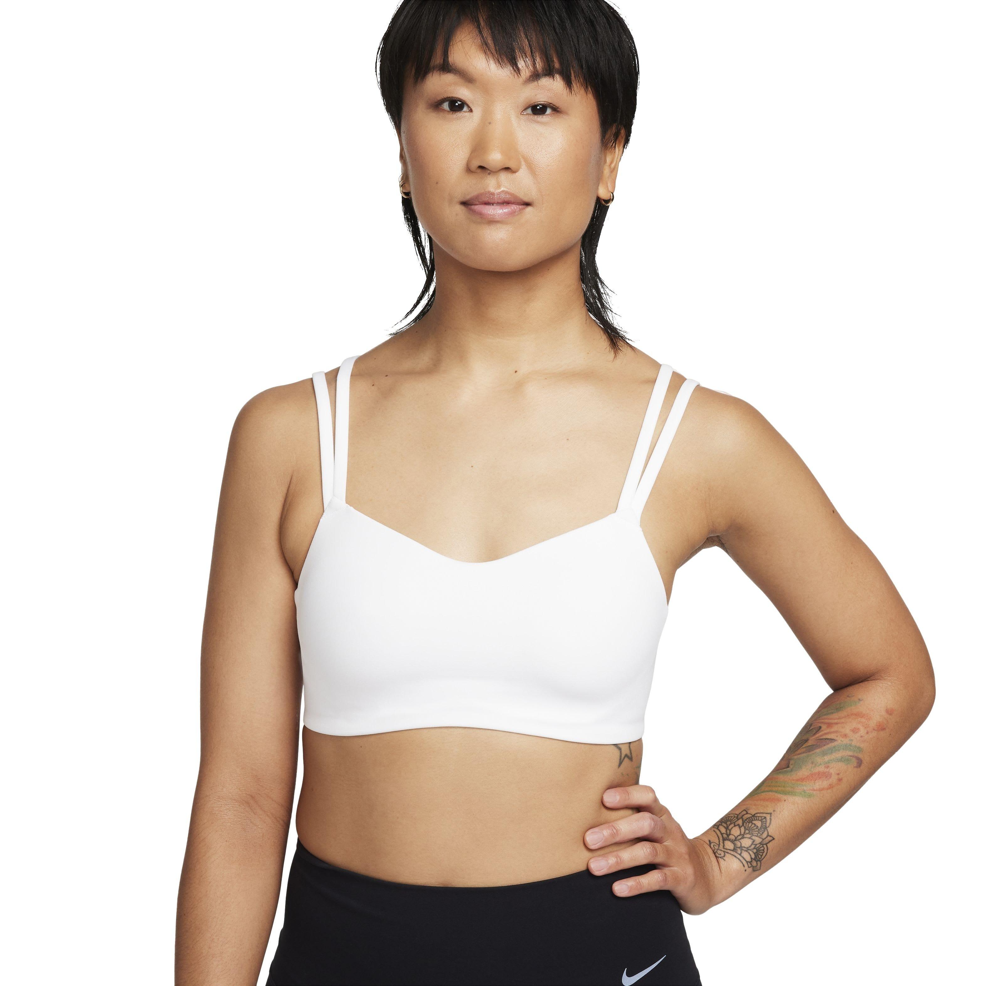 Nike Women's Zenvy Strappy Light-Support Padded Sports Bra - WHITE Thumbnail View 1