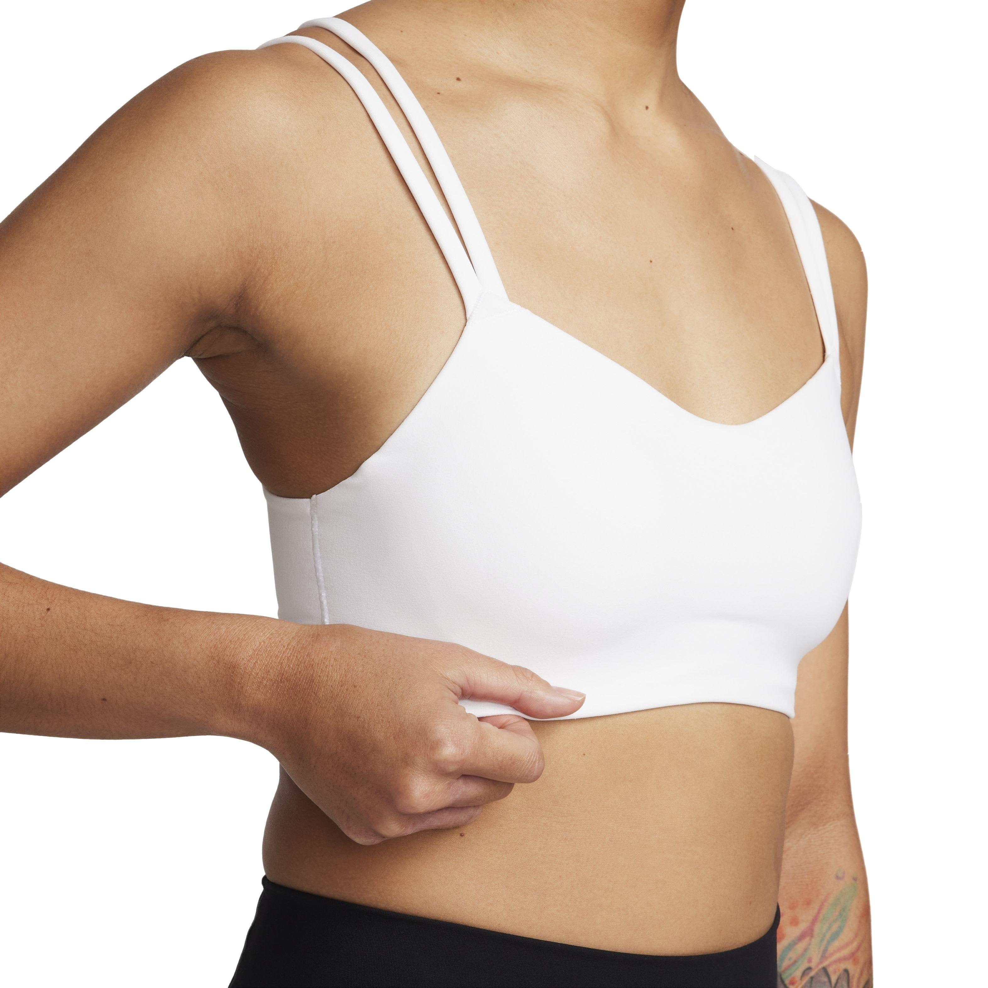 Nike Women's Zenvy Strappy Light-Support Padded Sports Bra - WHITE Thumbnail View 3