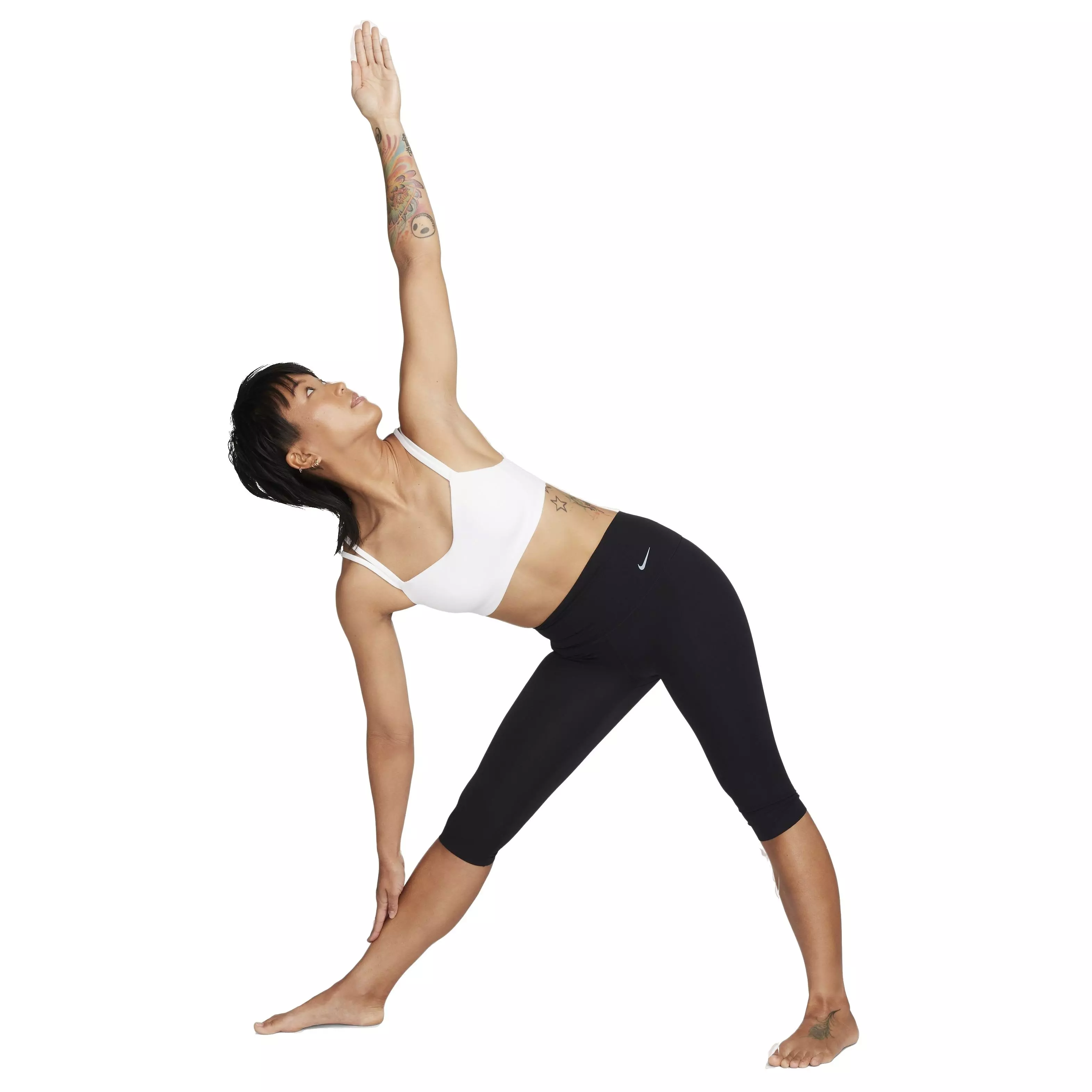 Nike Women's Zenvy Strappy Light-Support Padded Sports Bra - WHITE