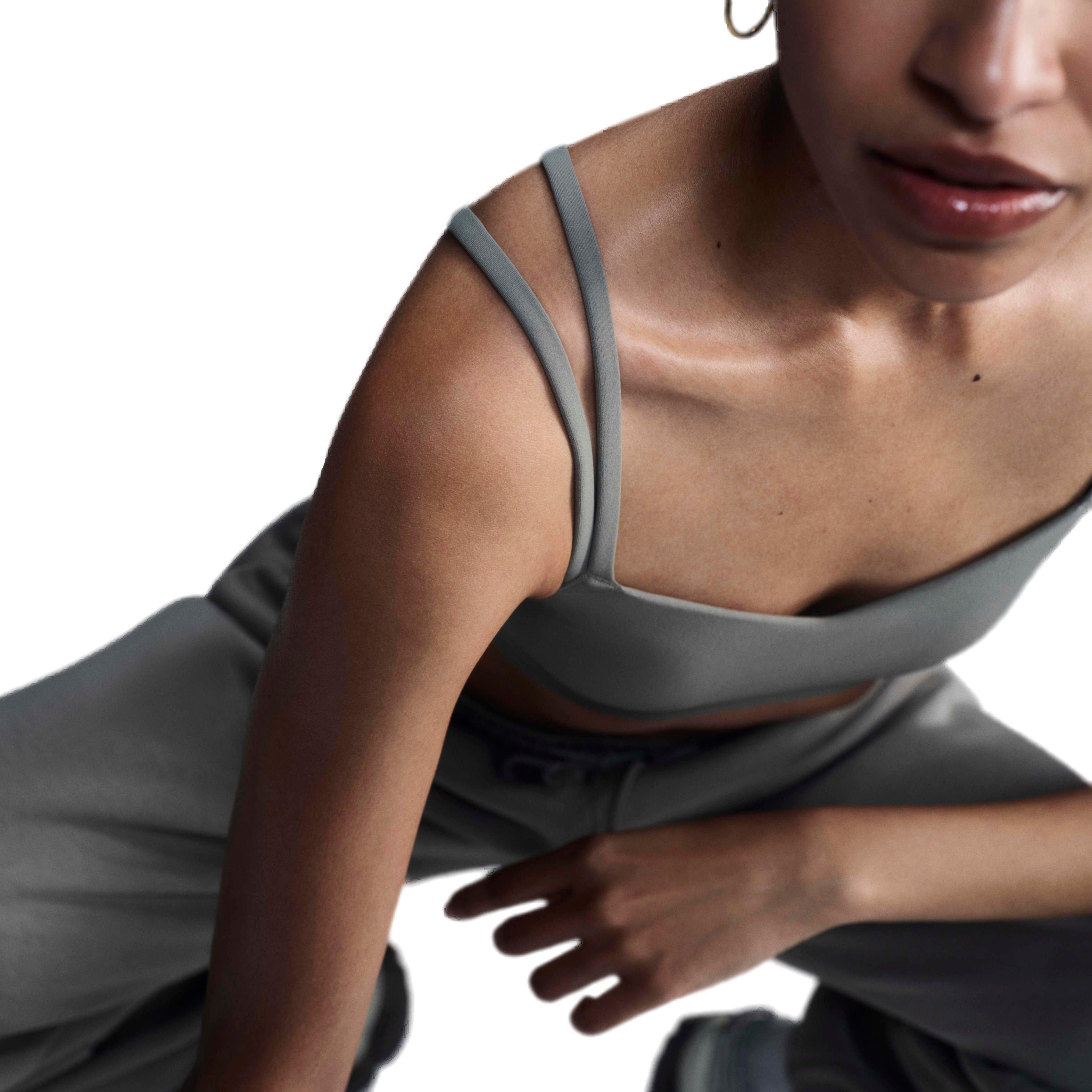 Nike Women's Zenvy Strappy Light-Support Padded Sports Bra - LT ARMY GREEN Thumbnail View 3