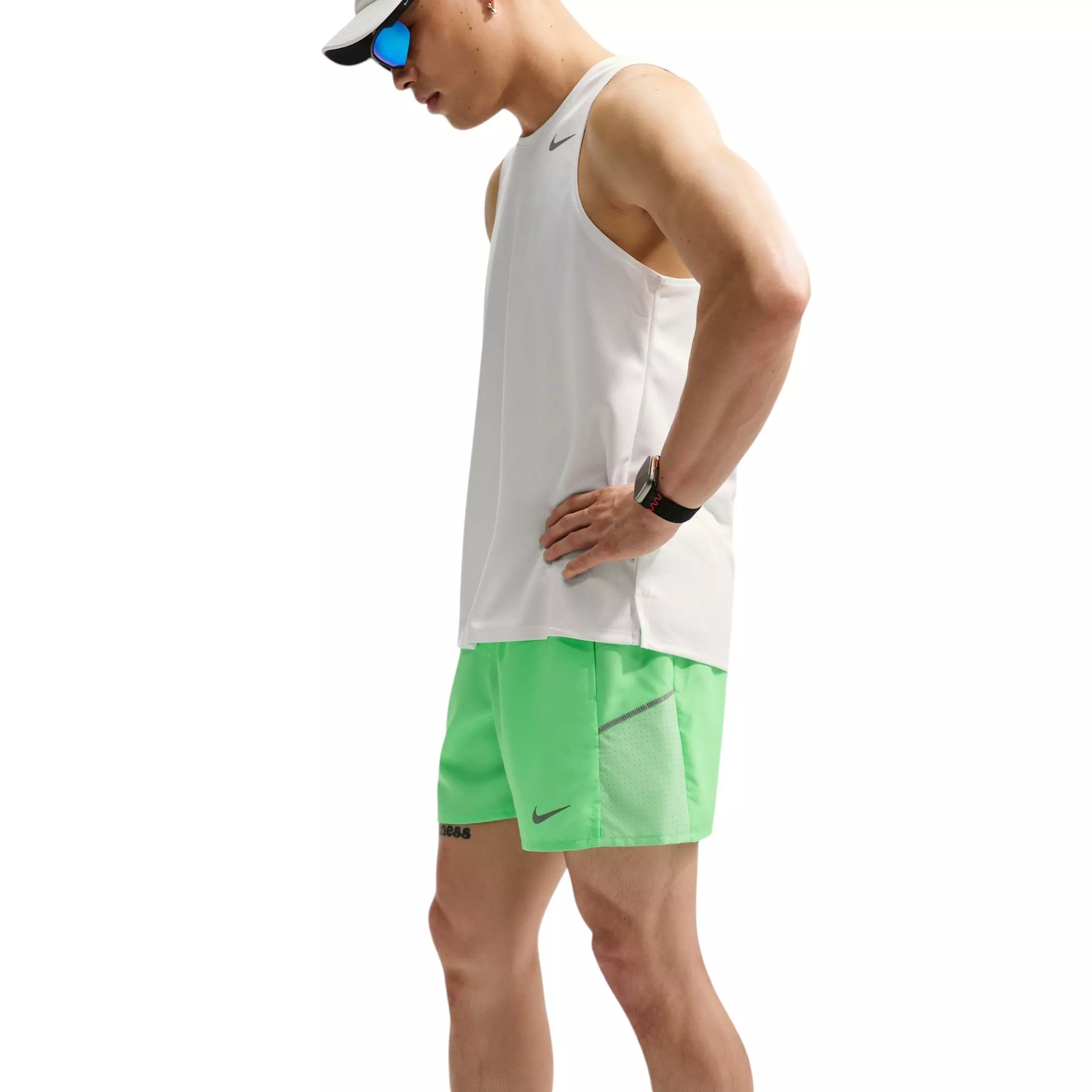 Nike Men's Miler Dri-FIT 5" Brief-Lined Running Shorts - Green - GREEN