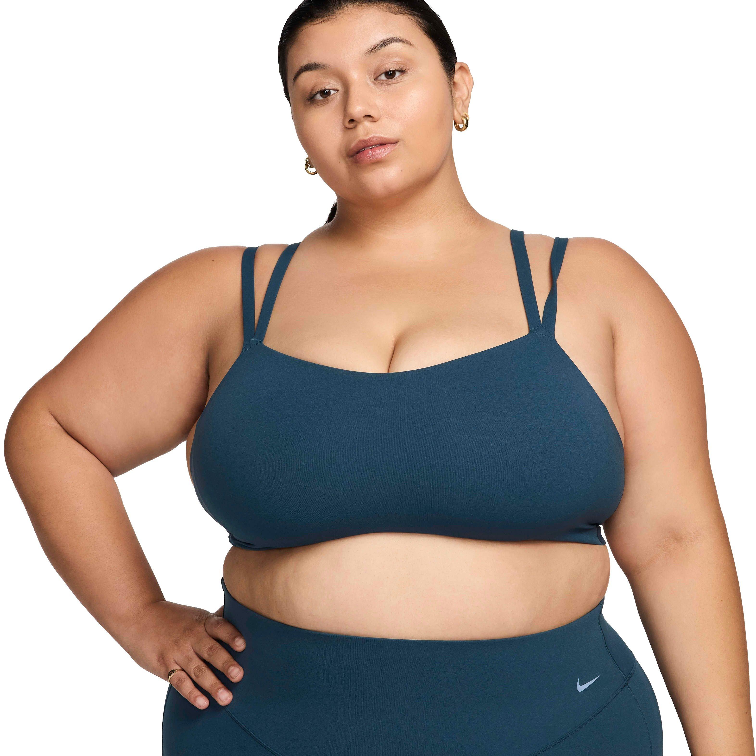 Nike Women's Zenvy Strappy Padded Light-Support Sports Bra -Navy - NAVY Thumbnail View 1