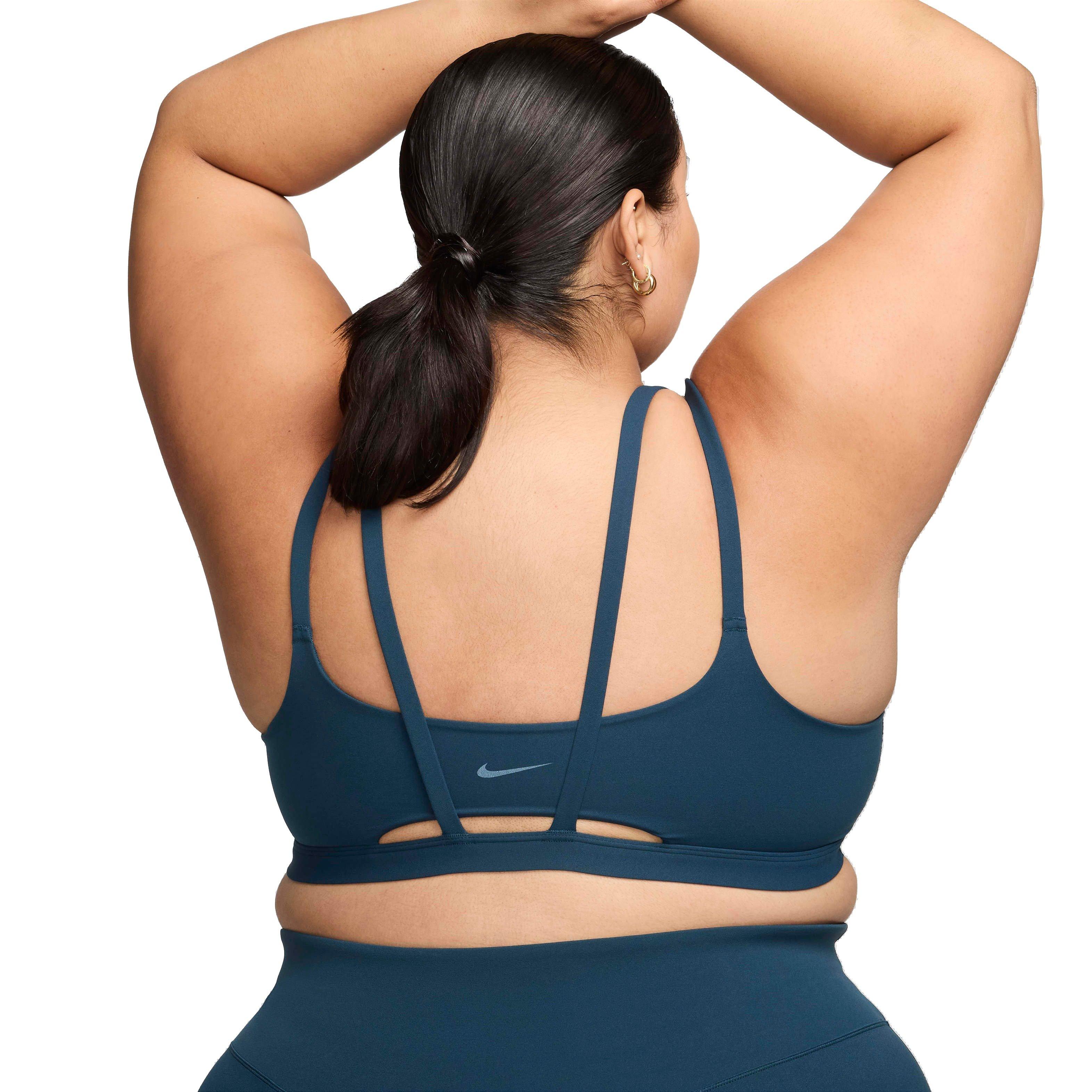 Nike Women's Zenvy Strappy Padded Light-Support Sports Bra -Navy - NAVY Thumbnail View 2