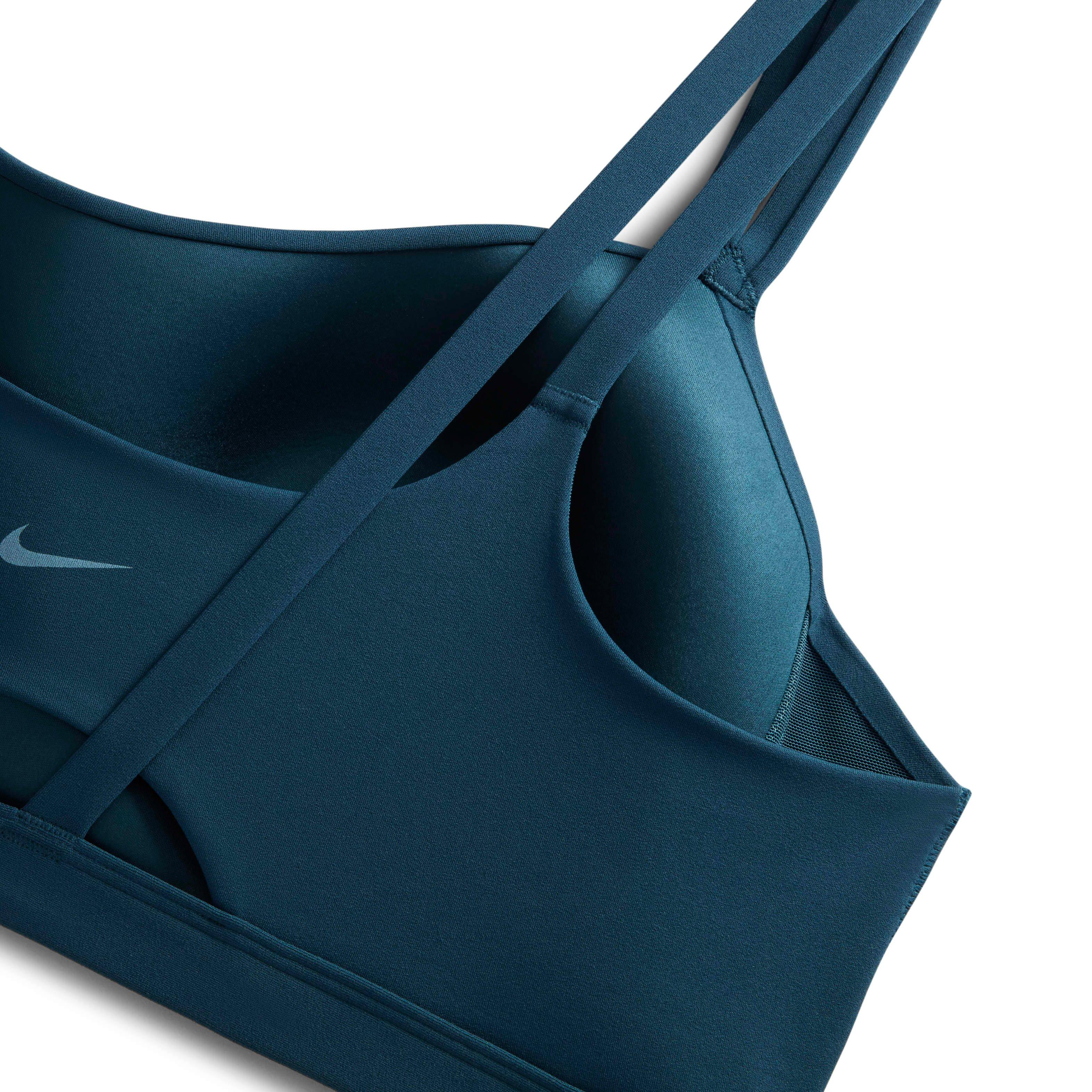 Nike Women's Zenvy Strappy Padded Light-Support Sports Bra -Navy - NAVY Thumbnail View 4