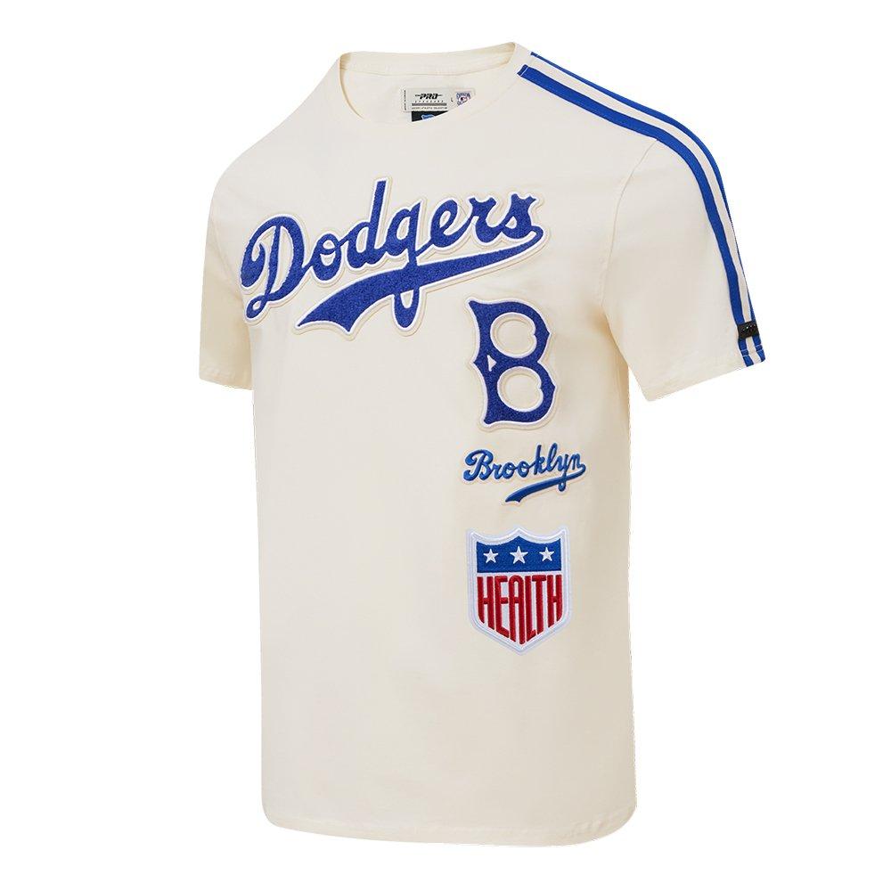 Pro Standard Men's MLB Brooklyn Dodgers Retro Classic Striped Top - CREAM/ROYAL Thumbnail View 3