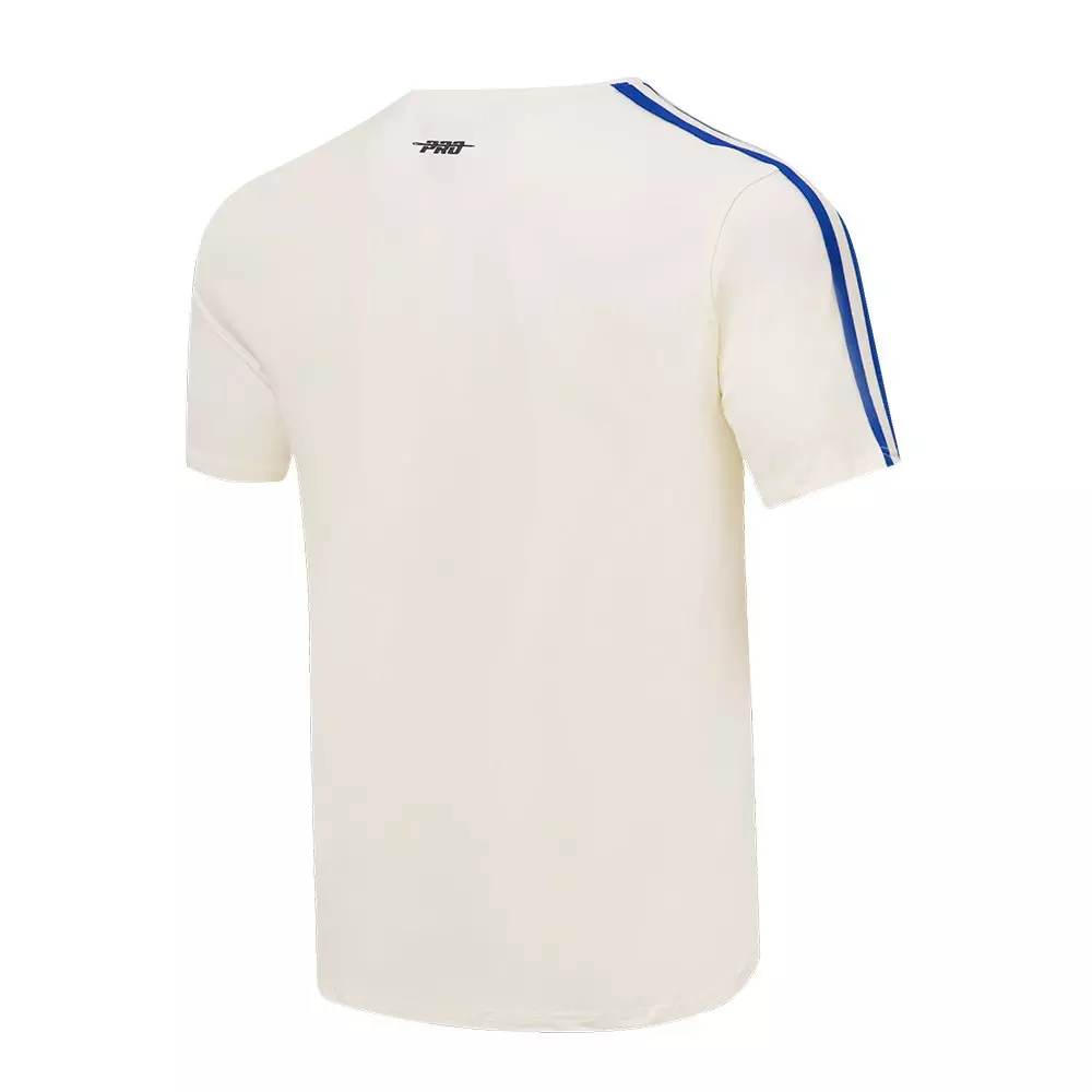 Pro Standard Men's MLB Brooklyn Dodgers Retro Classic Striped Top - CREAM/ROYAL